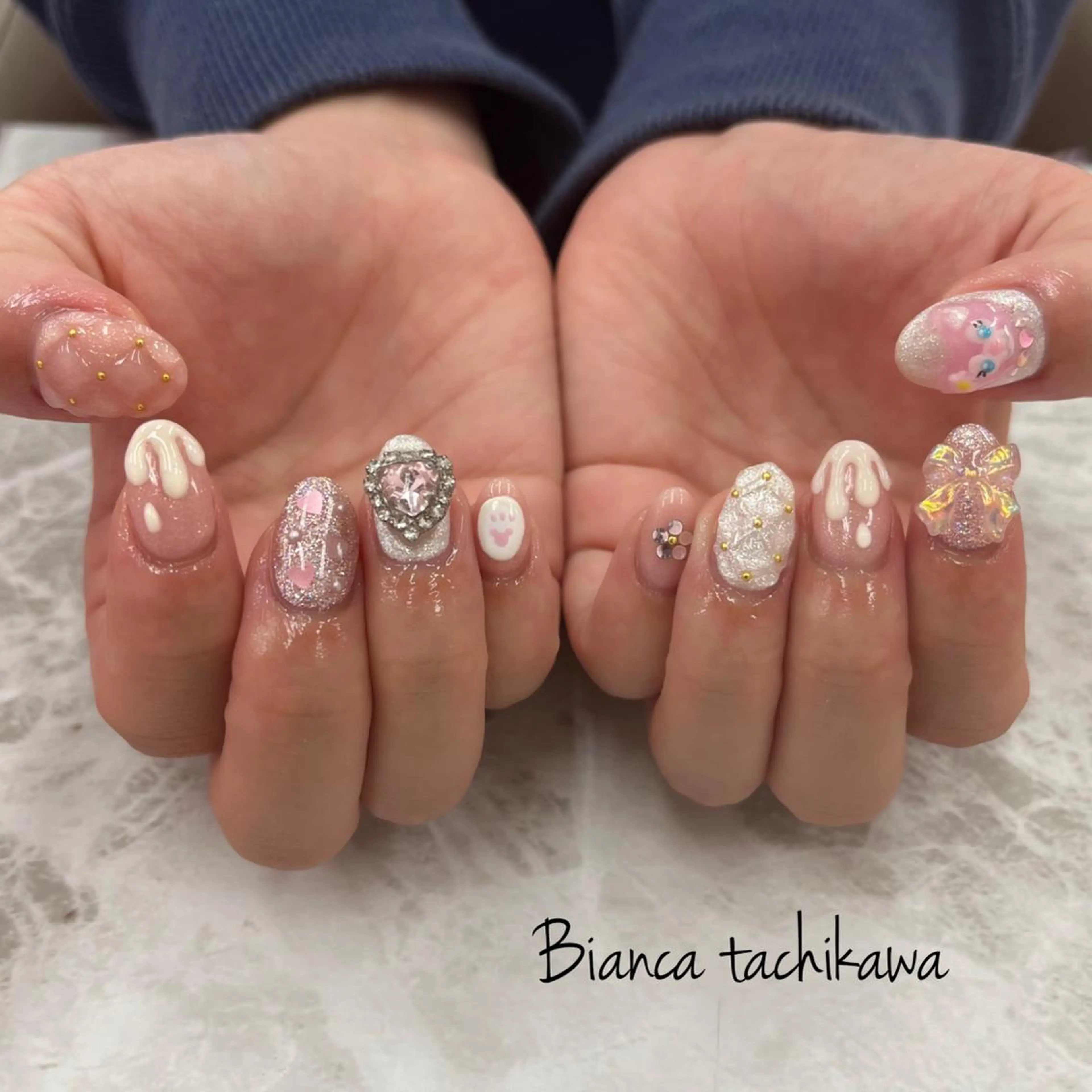 ネイル バレンタイン ハンドネイル Bianca☁国分寺 🤍店長/黒木愛美のネイルデザイン