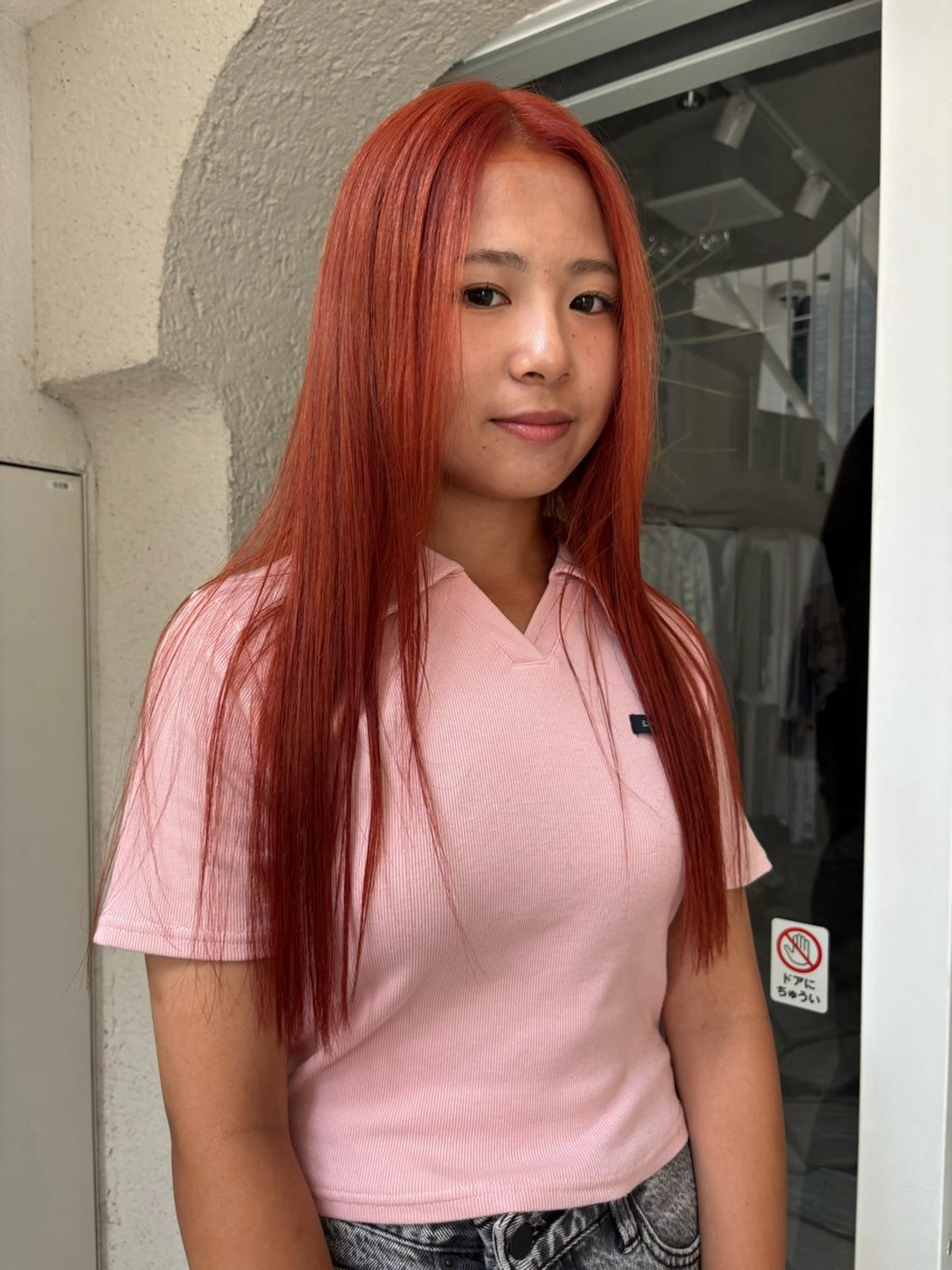 ロング カラー ヘアカラー トリートメント ヘアセット 🟠Bleach/ 透け感🟠りりのヘアスタイル