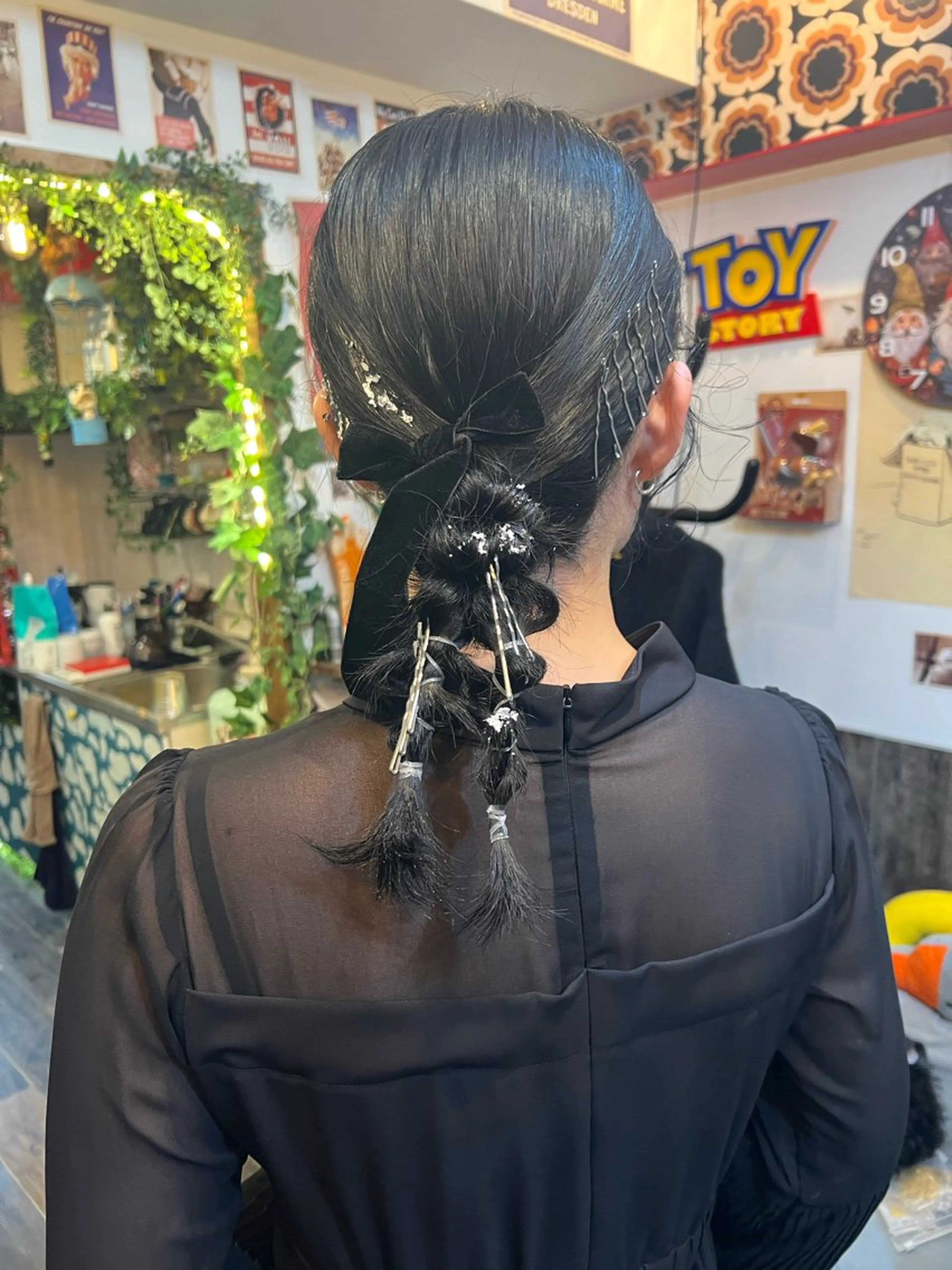 セミロング カラー ヘアアレンジ ヘアセット カラーパティシエ facce🌼ikoのヘアスタイル