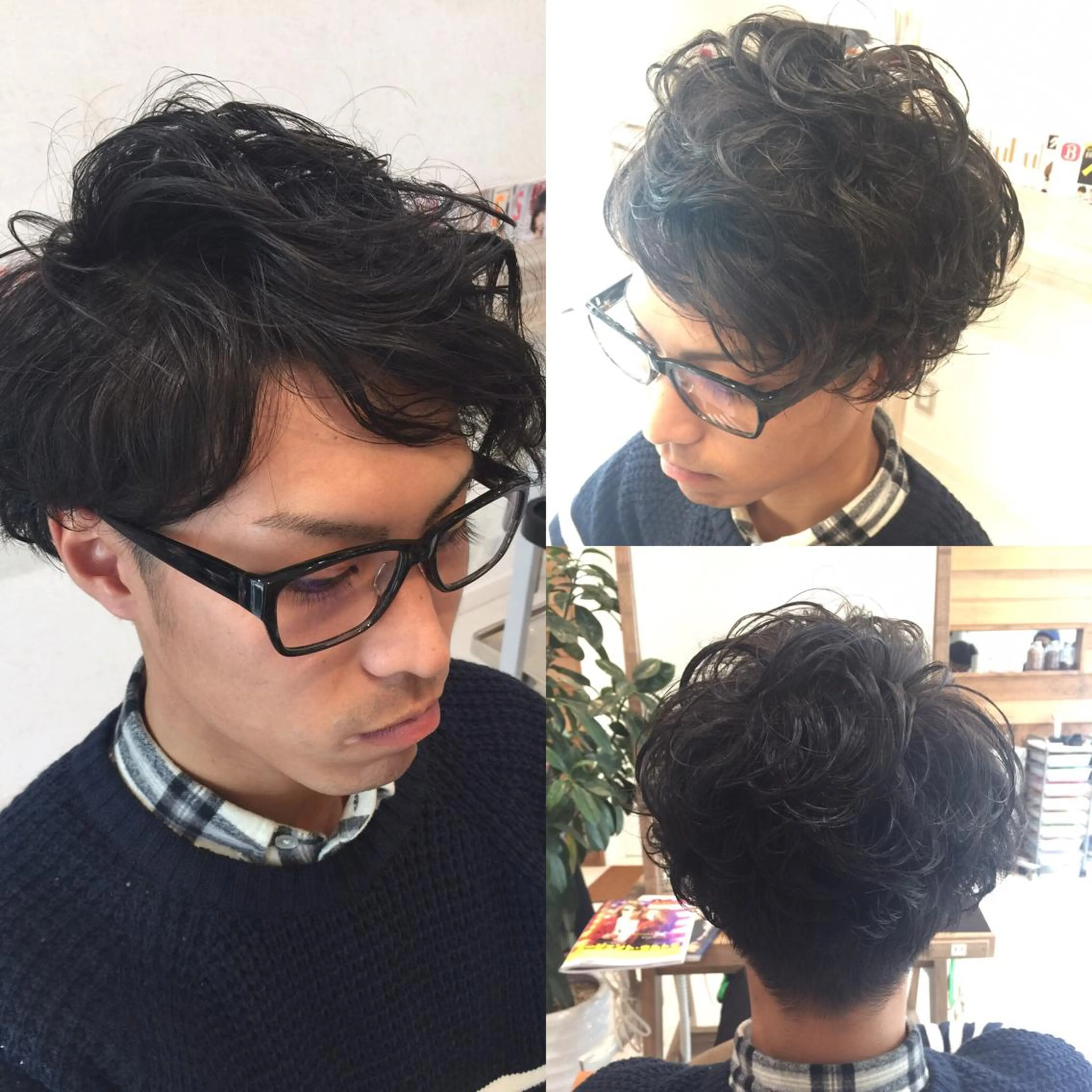 ショート パーマ メンズ メンズパーマ Vir by browのヘアスタイル