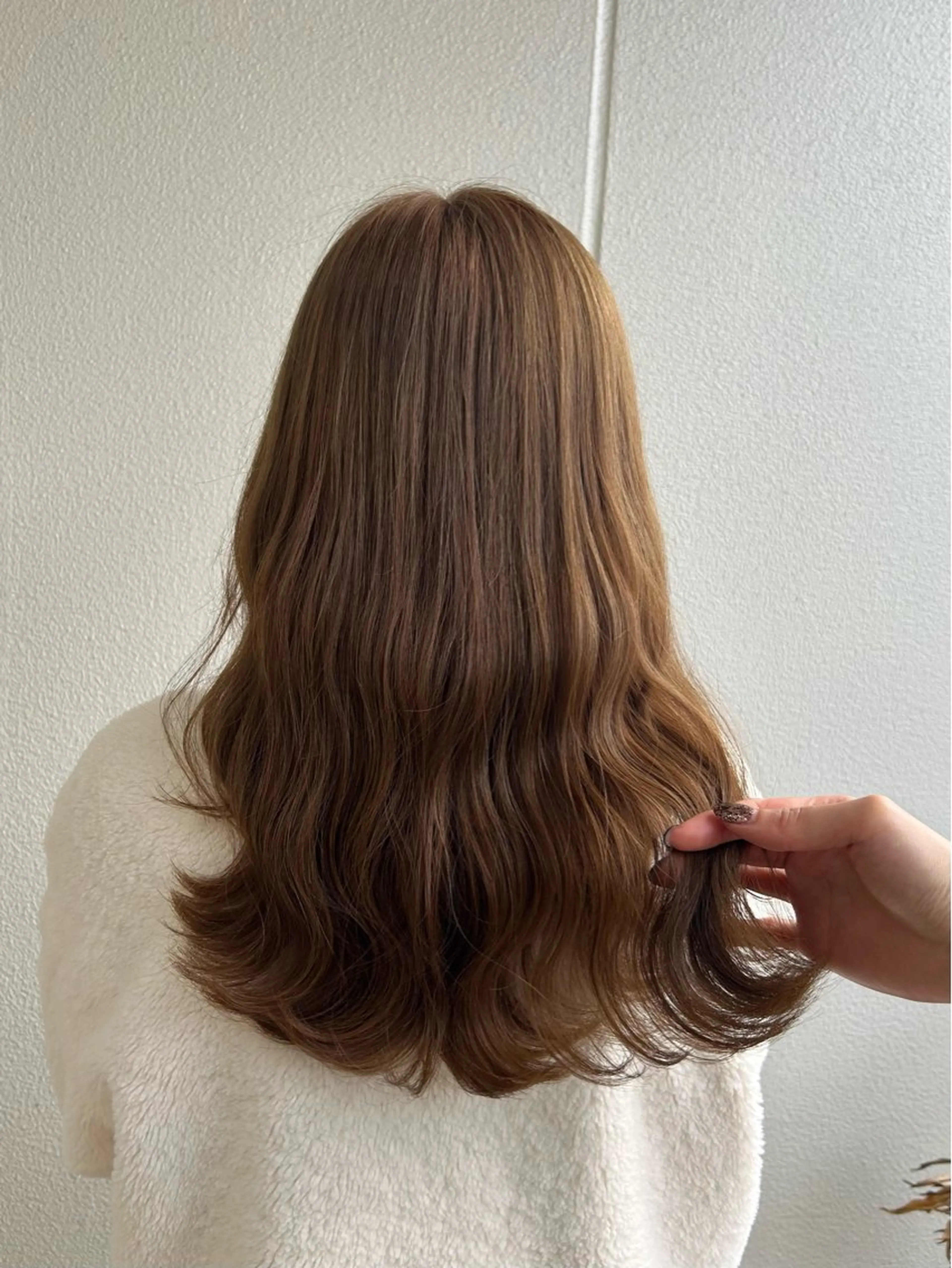 セミロング カラー ヘアアレンジ ベージュカラー ブラウンカラー ブラウンベージュ 《暖色/韓国レイヤー 》🇰🇷桑原ユキネのヘアスタイル