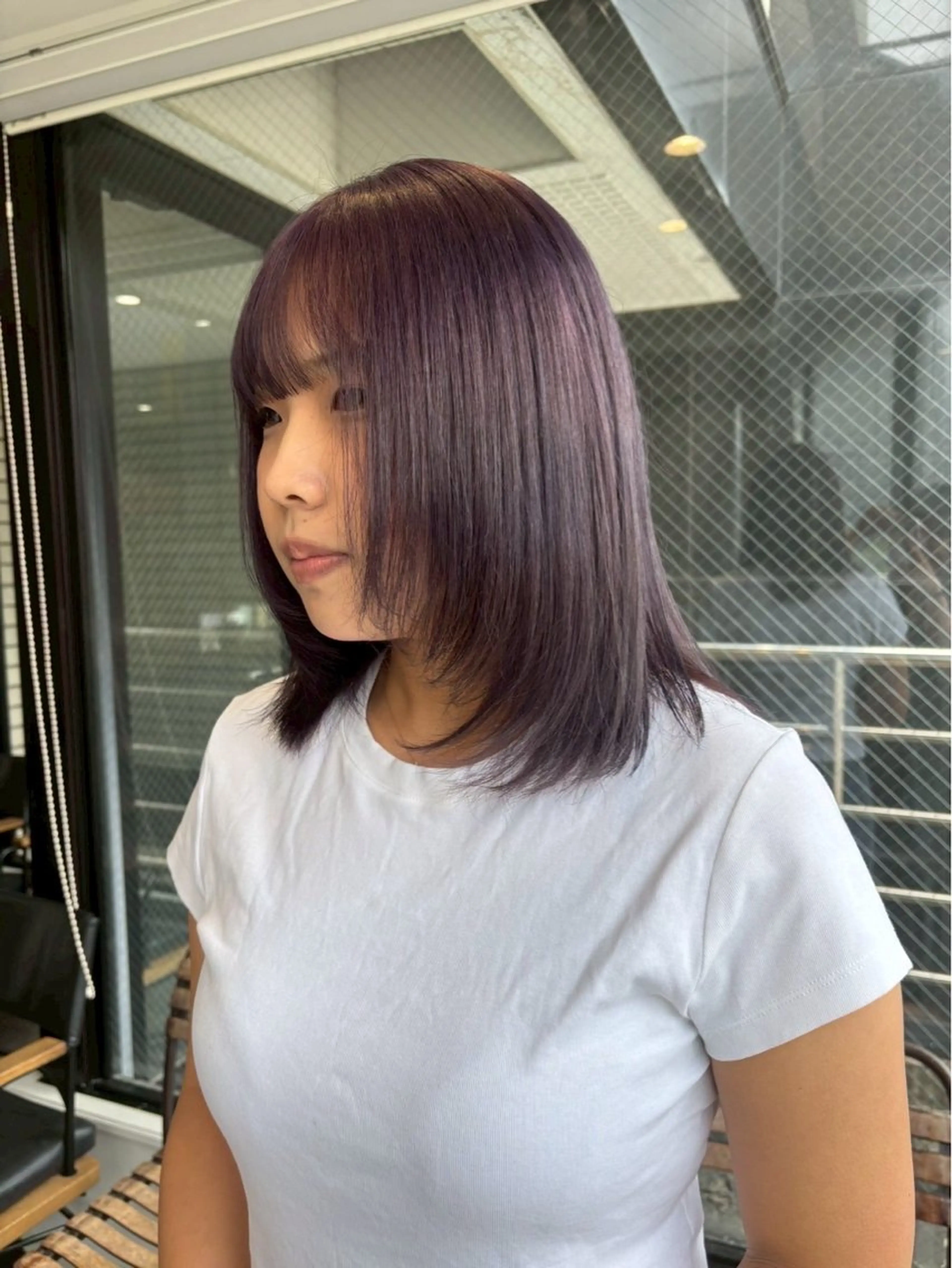 ミディアム カット ヘアカラー 横田 凜子~yaanのヘアスタイル