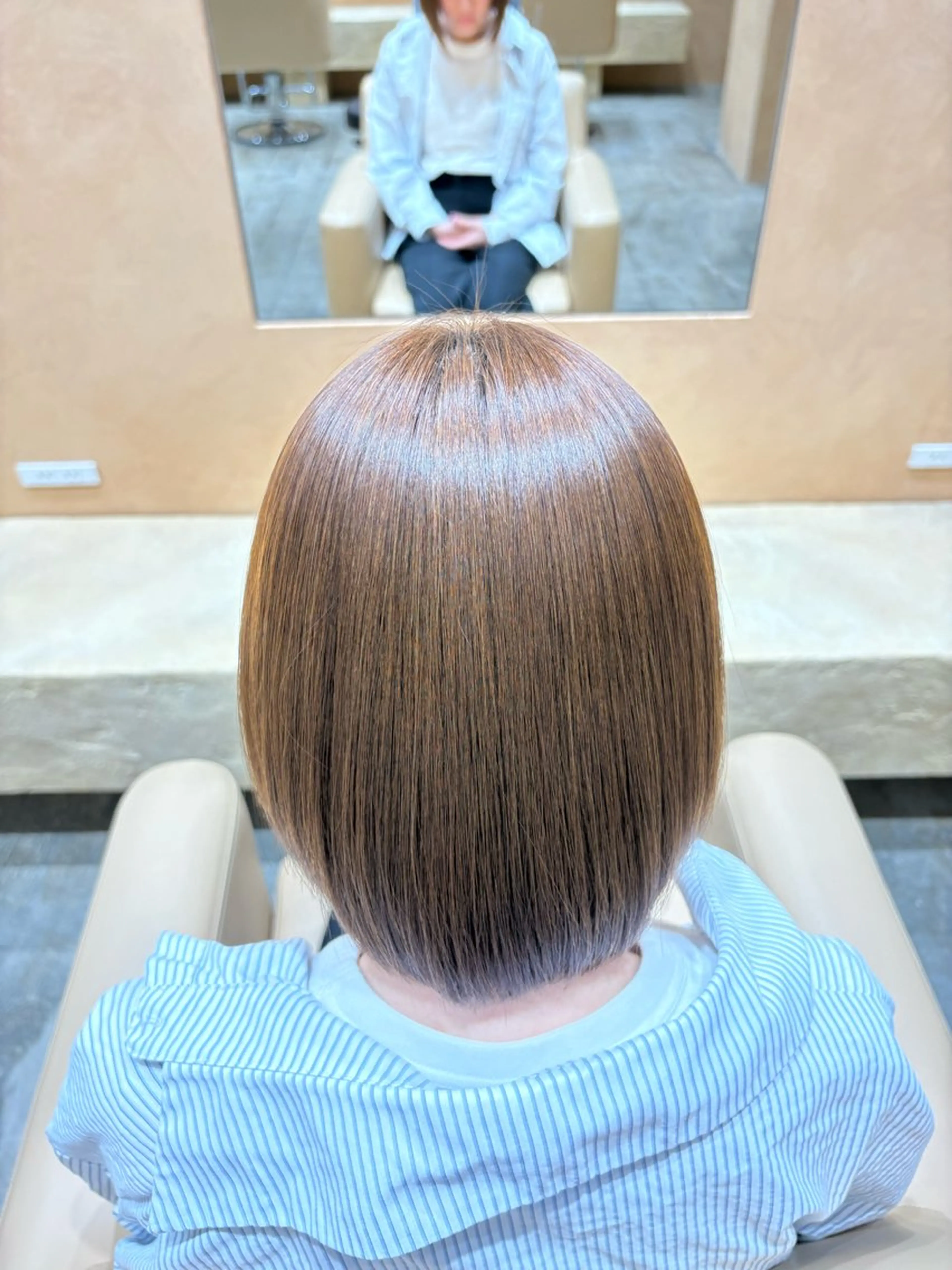 ショート 縮毛矯正 hairmakeONE 009所属・ONE009 ハナ🎀のヘアスタイル
