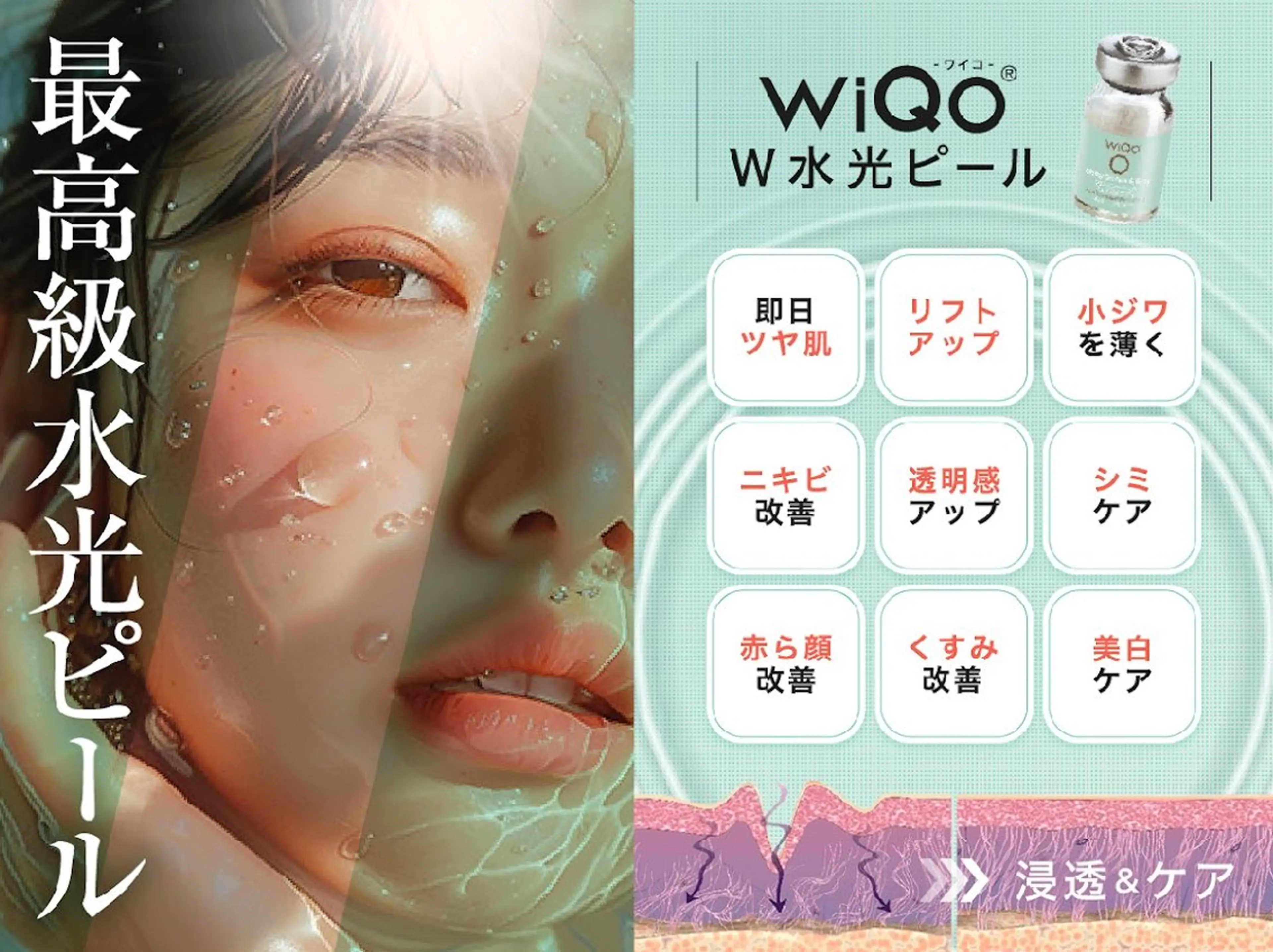 3回券【WiQo ワイコ】最強W水光ピーリング ハリツヤ/水光肌/シミケアの写真