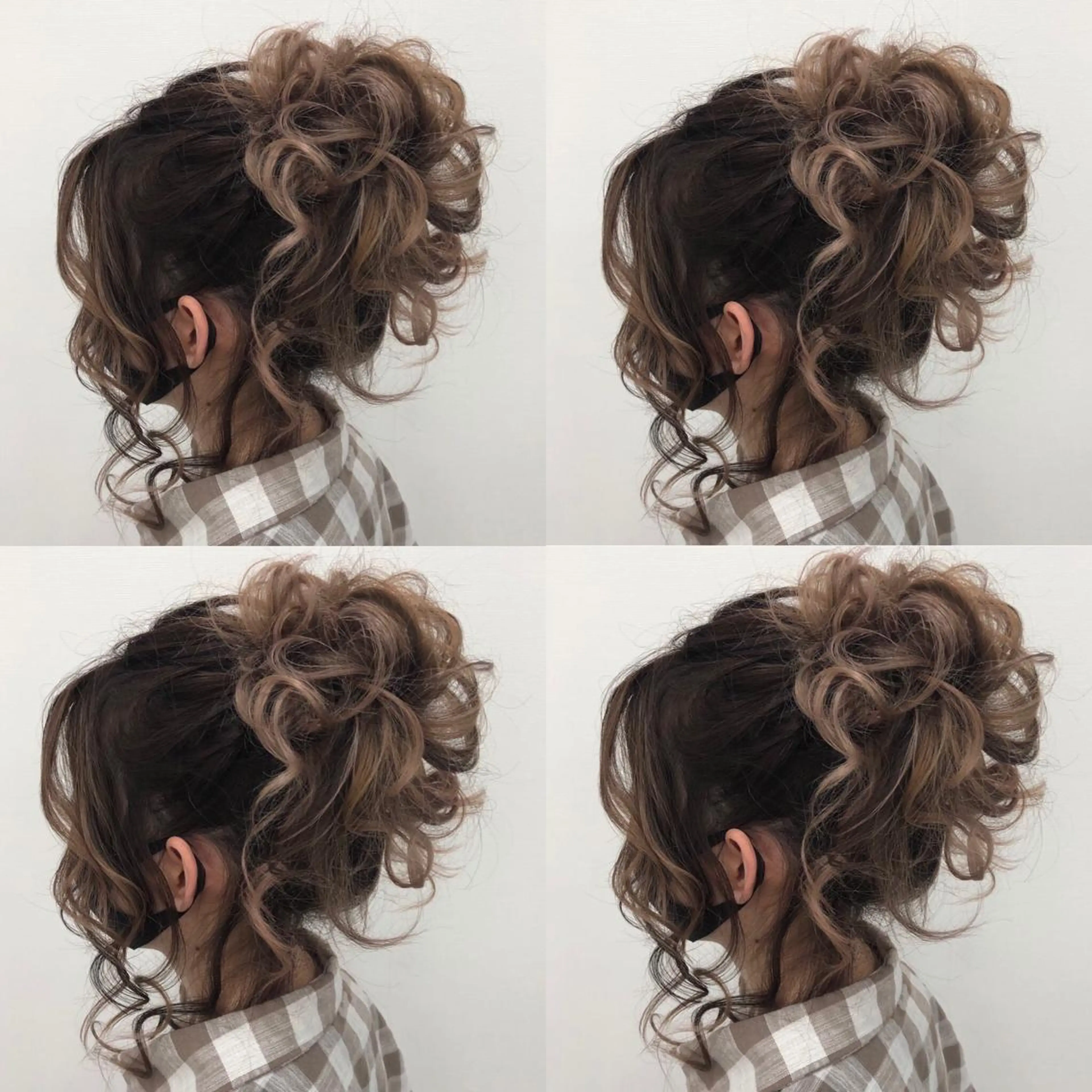 セミロング ヘアアレンジ お団子ヘア 🌷MAYU 🌷のヘアスタイル