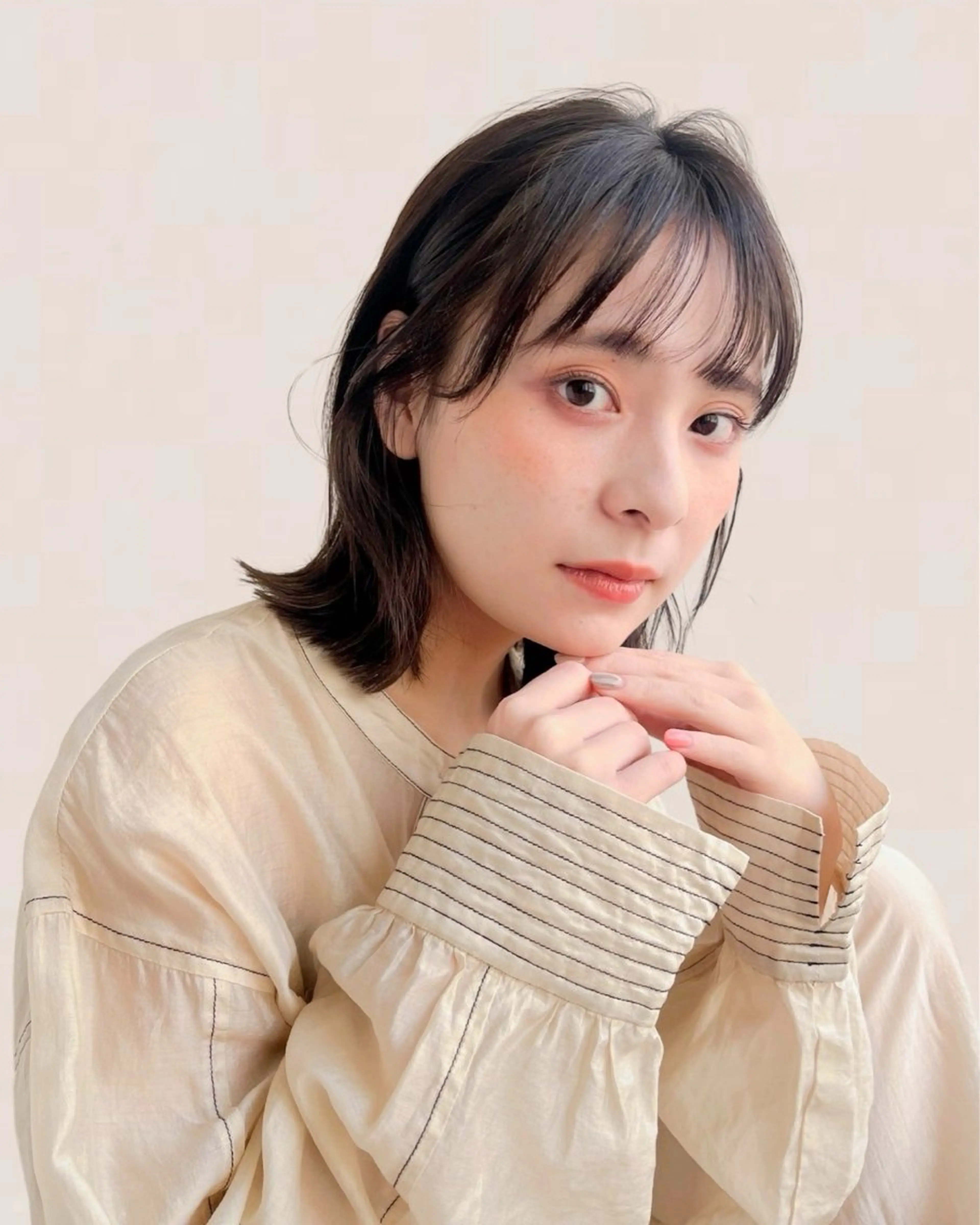ミディアム カラー Joule 建山美友のヘアスタイル