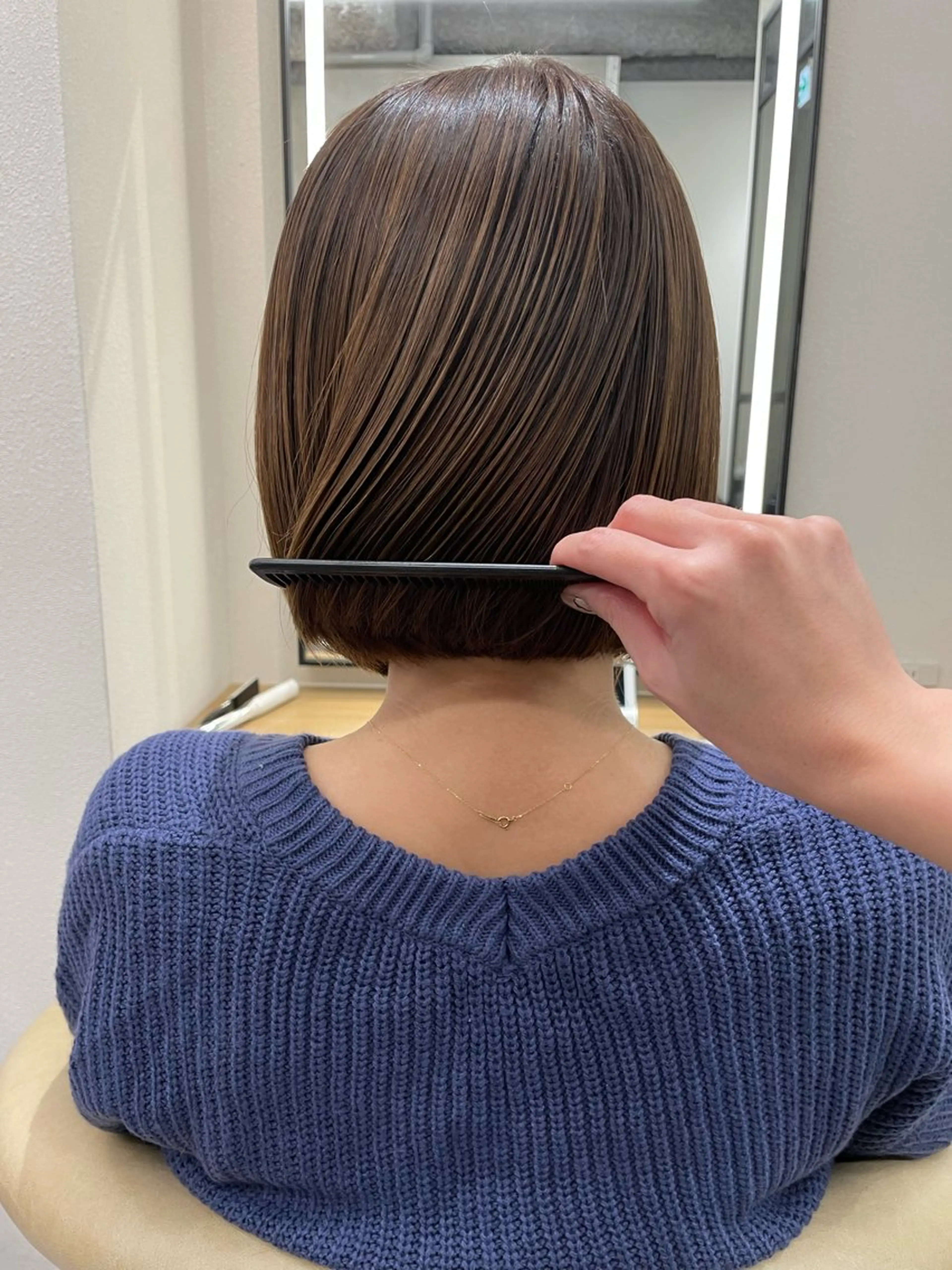 ショート 切りっぱなしボブ ボブ トリートメント カット 縮毛矯正 くどうももか 浦和　ショート　ボブのヘアスタイル