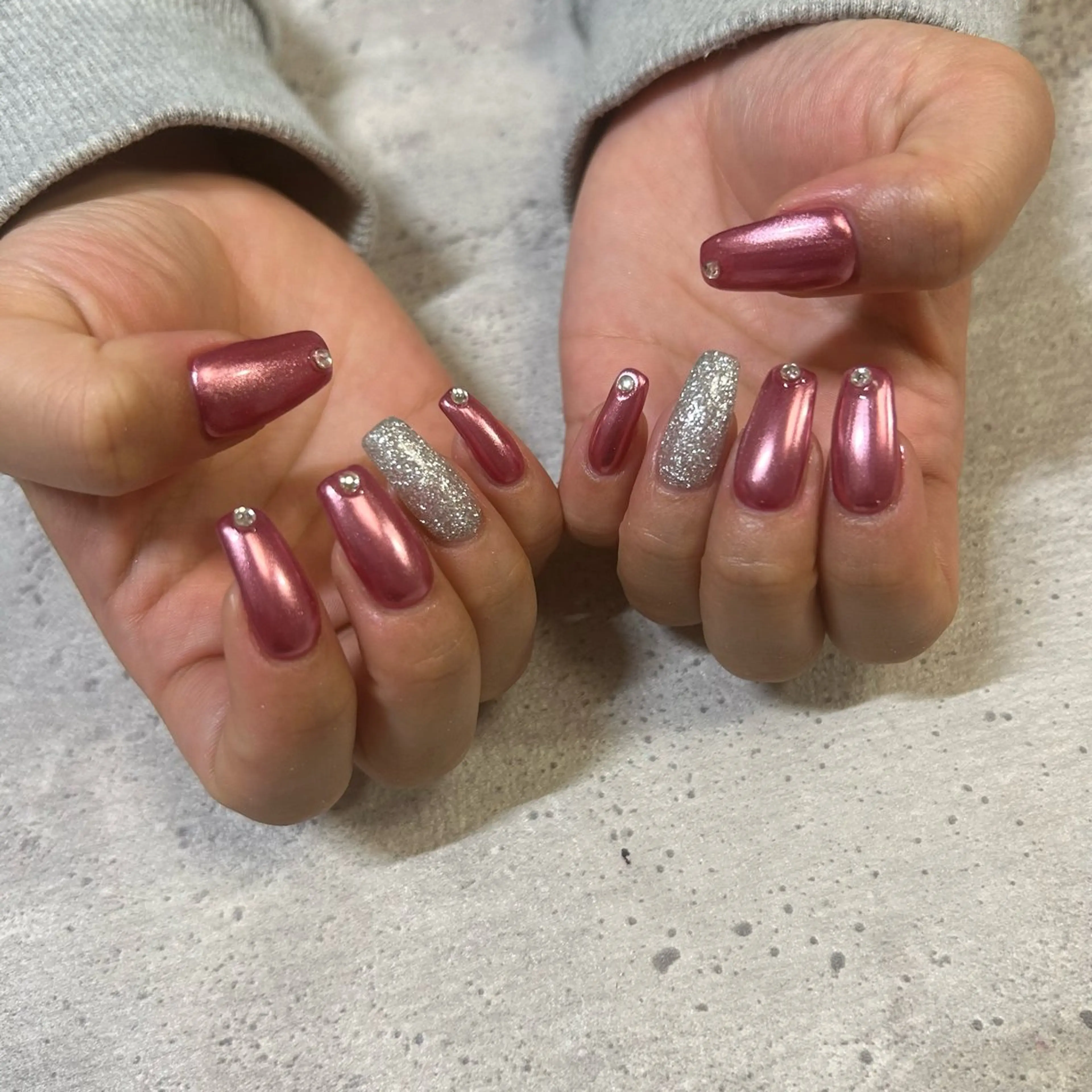 ネイル ミラーネイル ハンドネイル ハンドケア 今福鶴見ネイル 8(ｴｲﾄ)のネイルデザイン