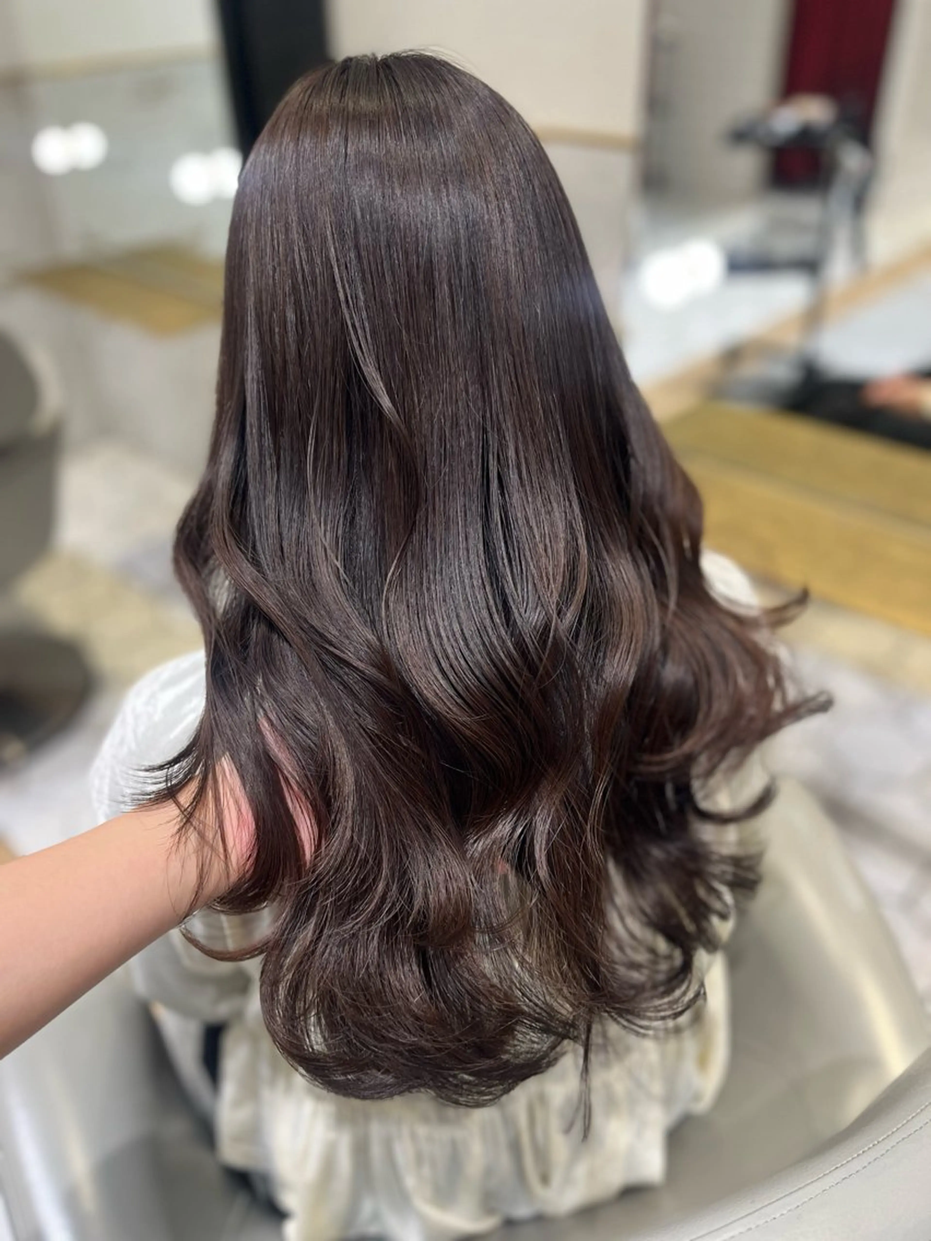 ロング カラー ヘアカラー 栄/透明感ツヤカラー /Kahoのヘアスタイル