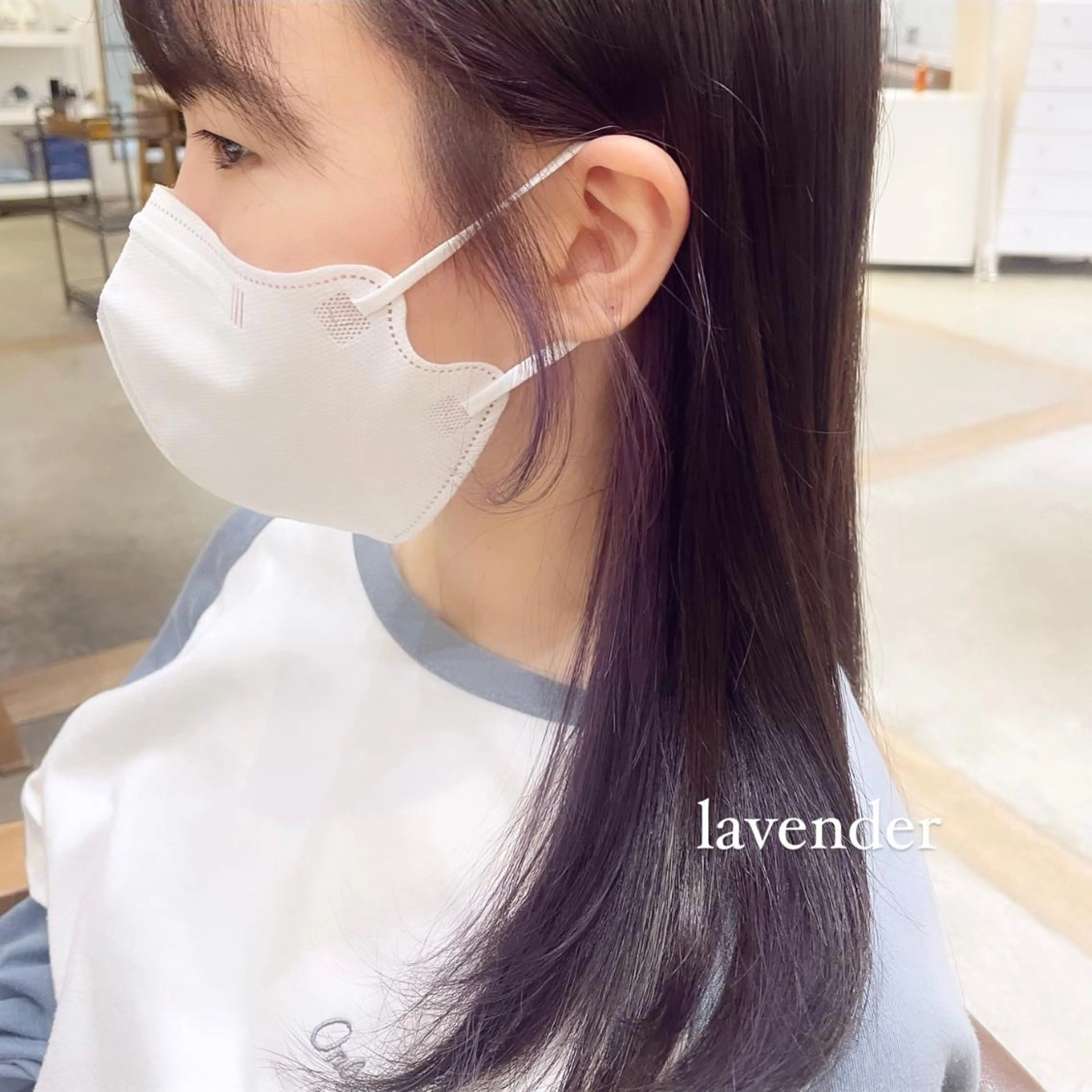 カラー インナーカラー ラベンダーカラー 🍒ばばみさき 🍒のヘアスタイル