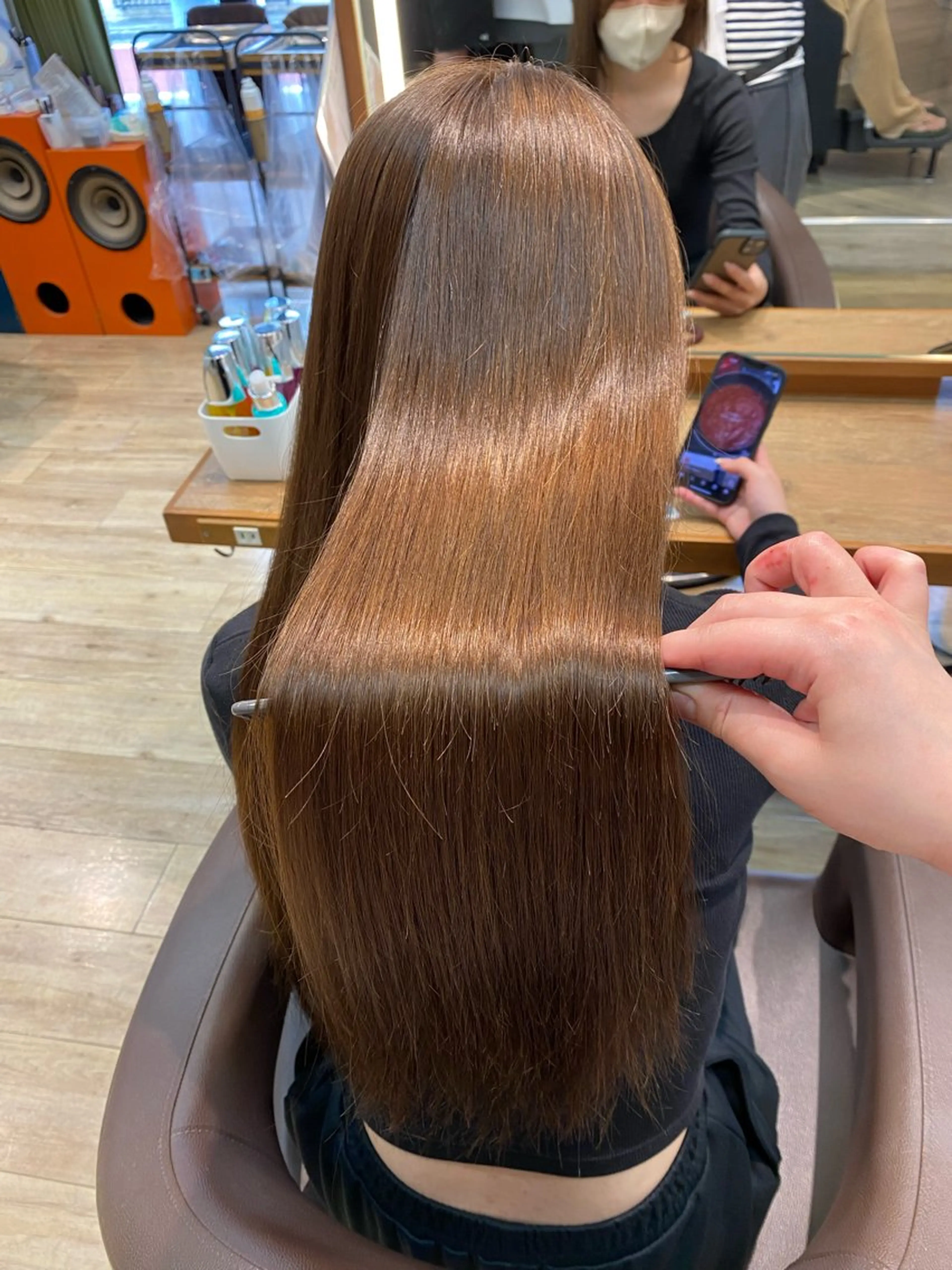 ロング カラー カット ヘアカラー ナチュラルヘア🫧 ナナミのヘアスタイル