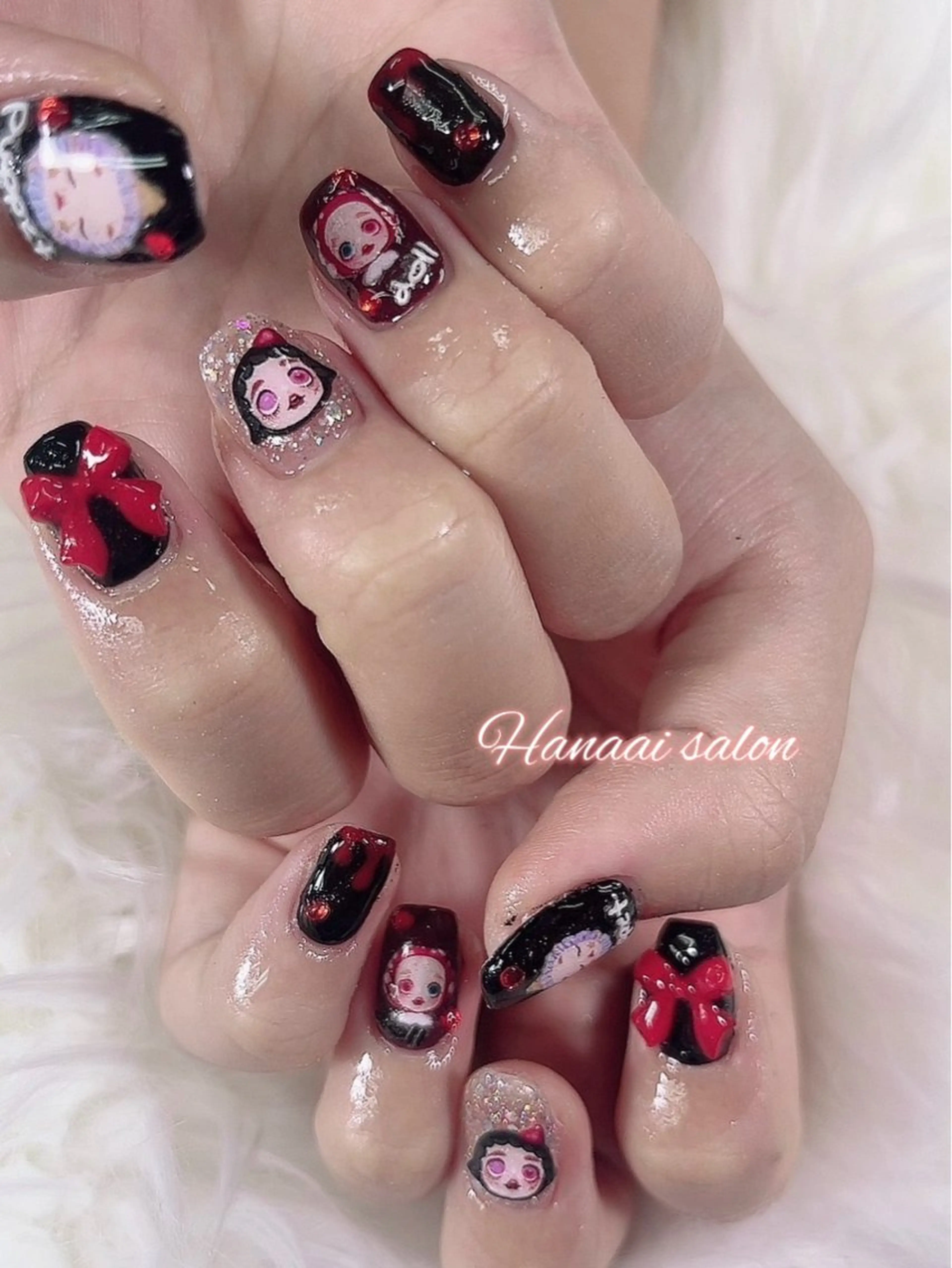 ミディアム ハロウィン Hanaai Salon新宿店のネイルデザイン