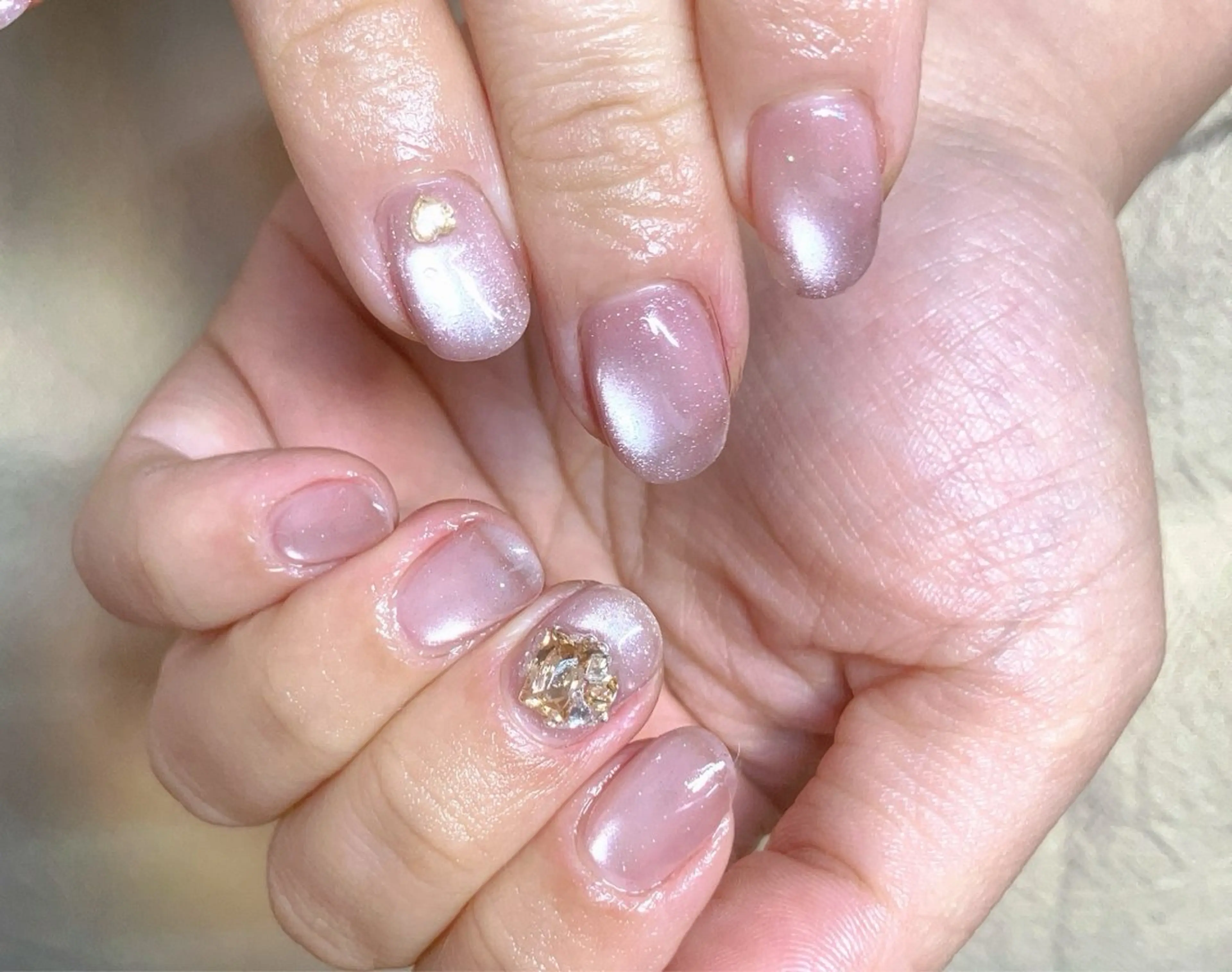 ネイル アートネイル ジェルネイル キラキラネイル マグネットネイル 大理石ネイル(マーブル) ハンドネイル RinRin　nail所属・孔 ジンシェンのネイルデザイン