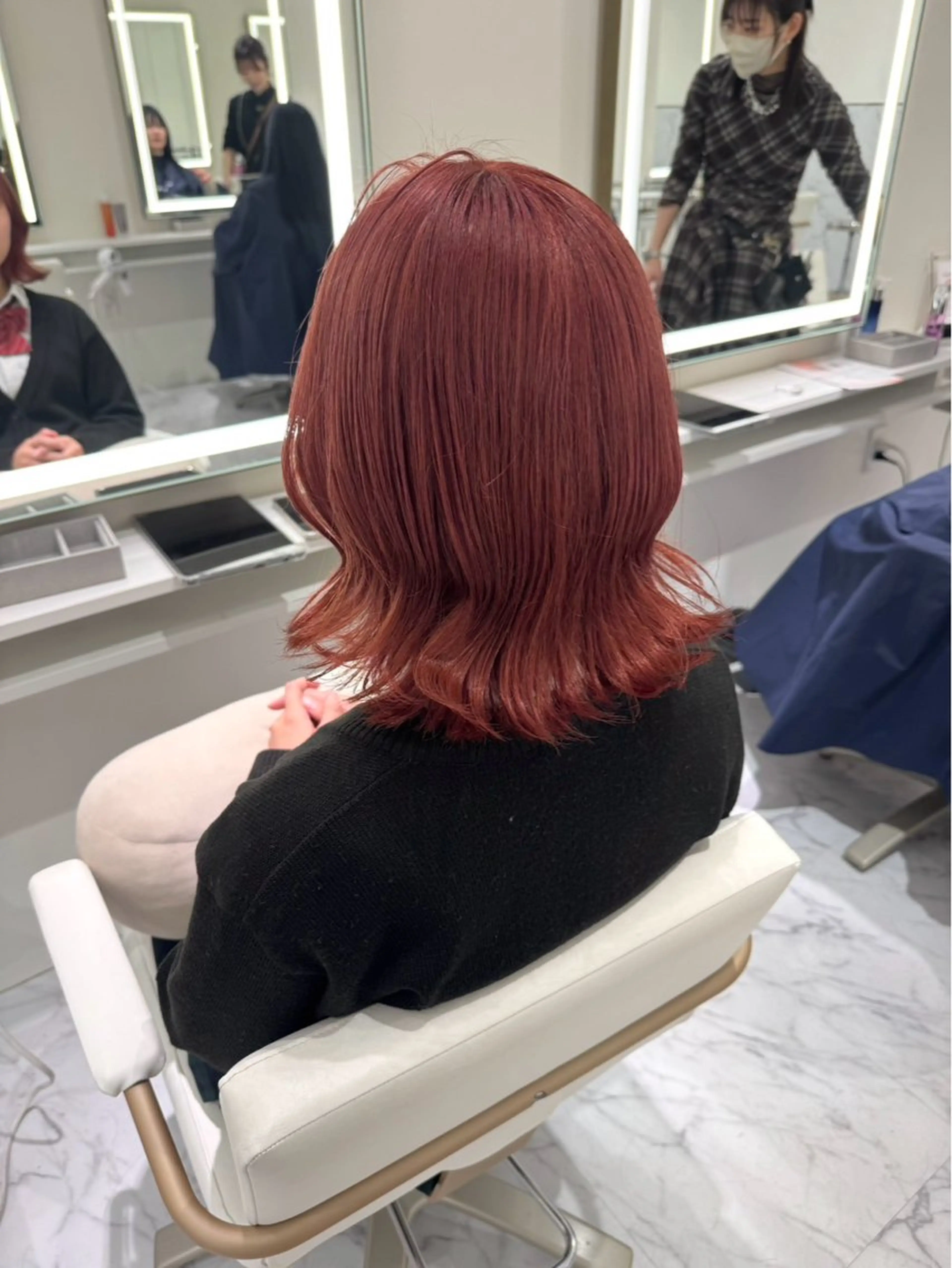 ミディアム カラー ヘアカラー ParveMix🍀 藤原愛未のヘアスタイル