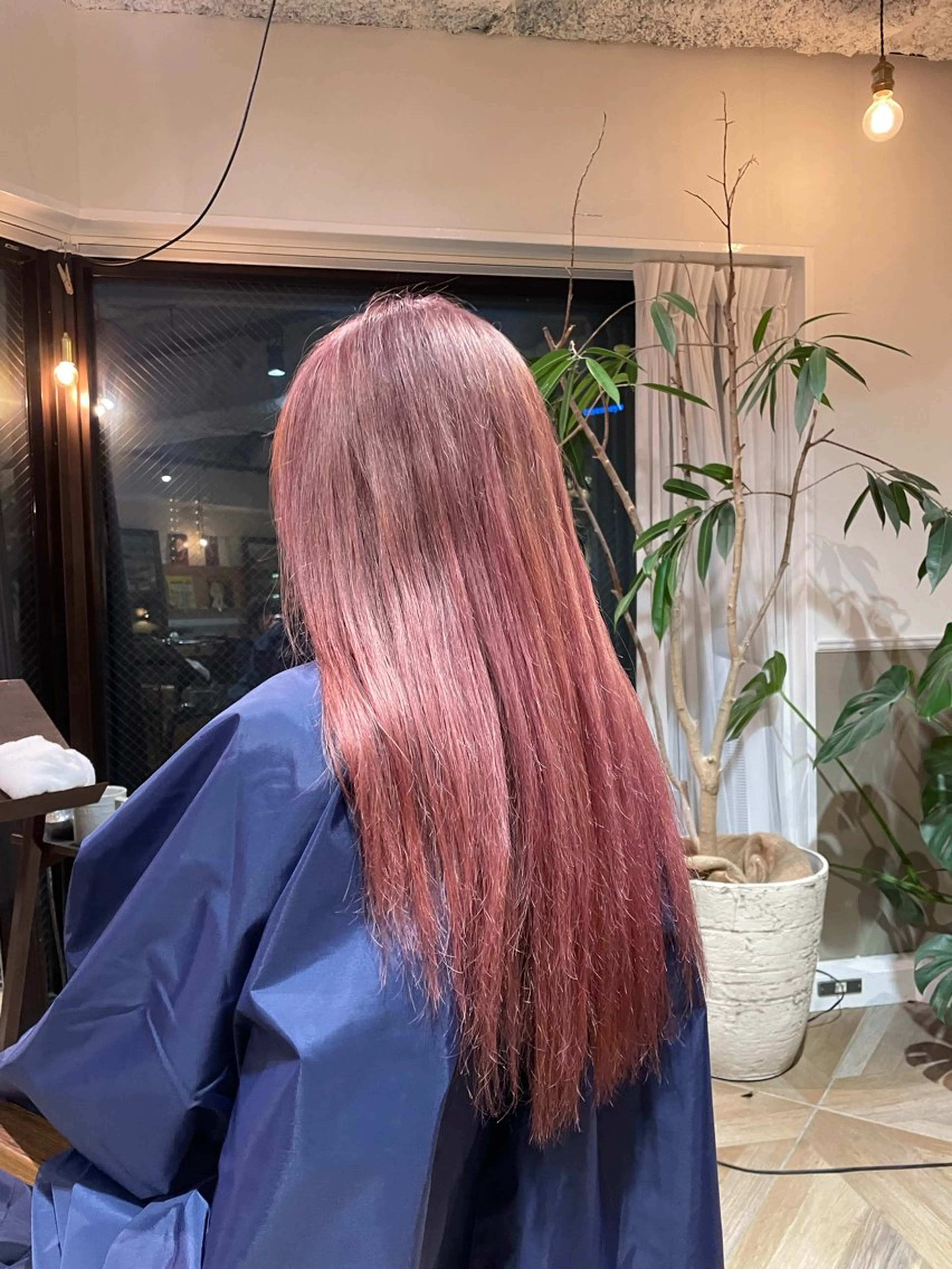 ロング カラー ブリーチ ブラウンカラー ピンクカラー ピンクブラウン ヘアカラー Once所属・🌐メンズカット 🌐Taketoのヘアスタイル