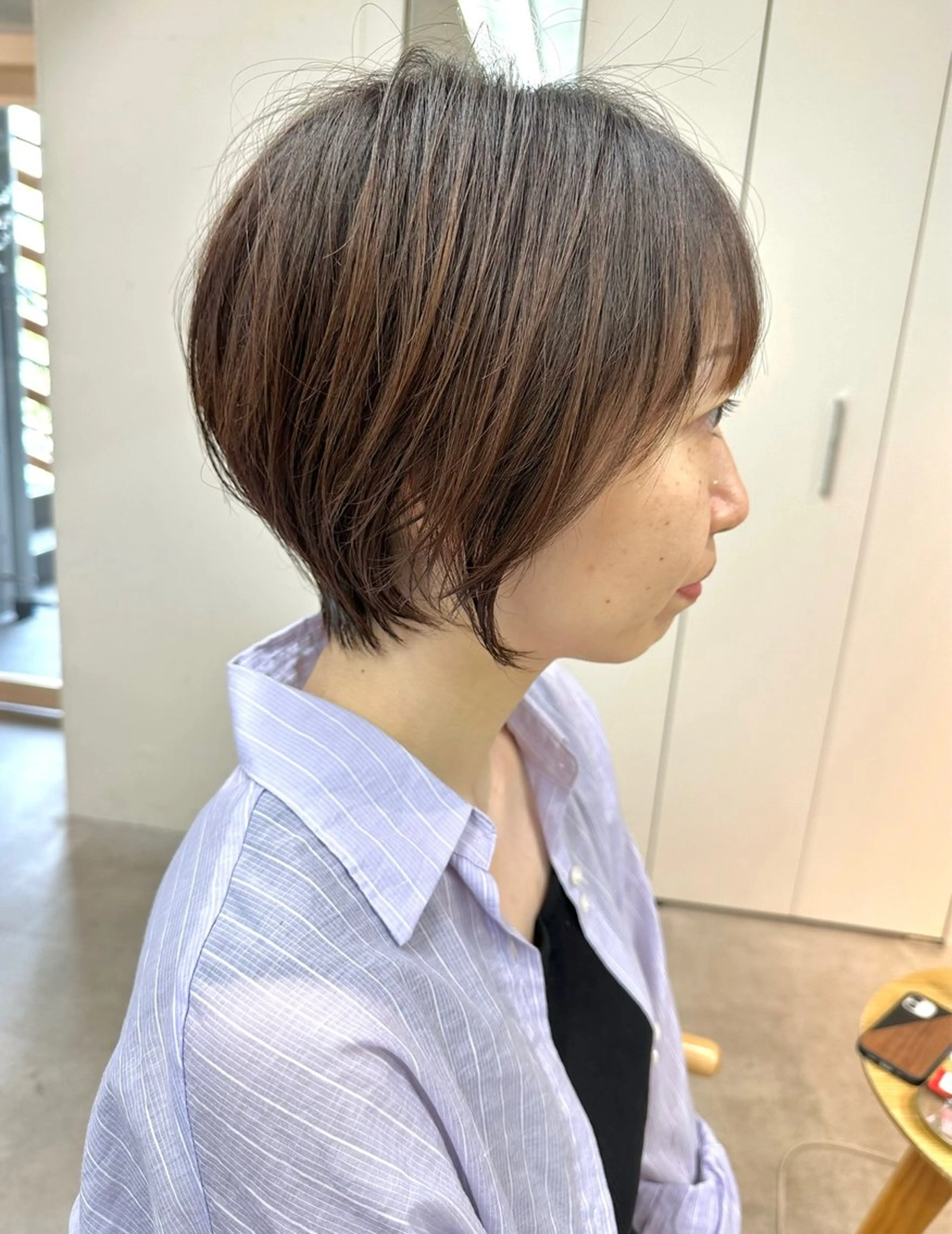 ショート カラー ブリーチ ダブルカラー ボブ 髪質改善 ショートヘア ヘアカラー トリートメント mee.urawa所属・似合わせショート×透 明感/やじまたかしのヘアスタイル
