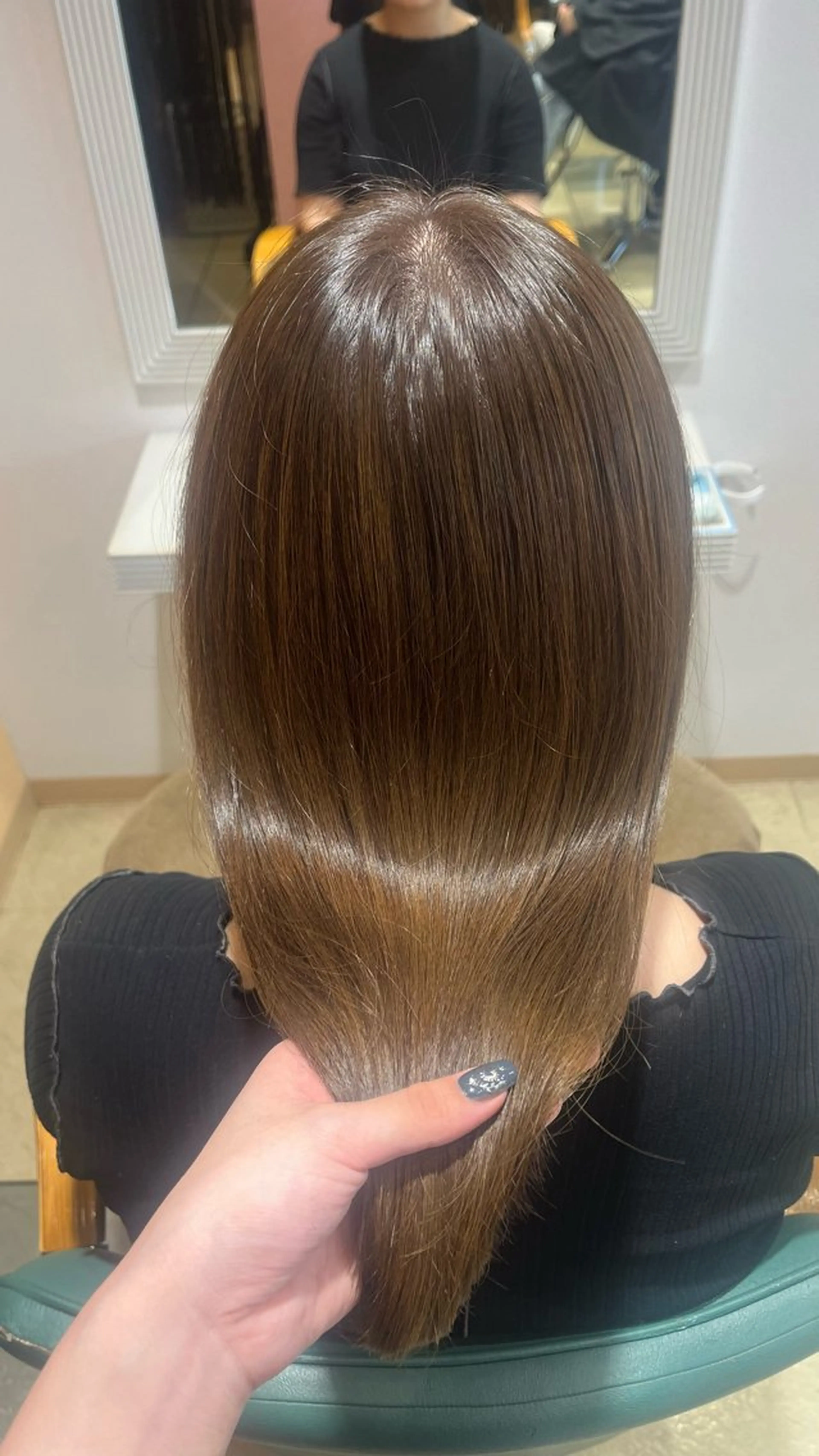 ロング カラー カット ヘアカラー トリートメント ベージュカラー⌇﻿ くびれヘア.𐙚心音のヘアスタイル