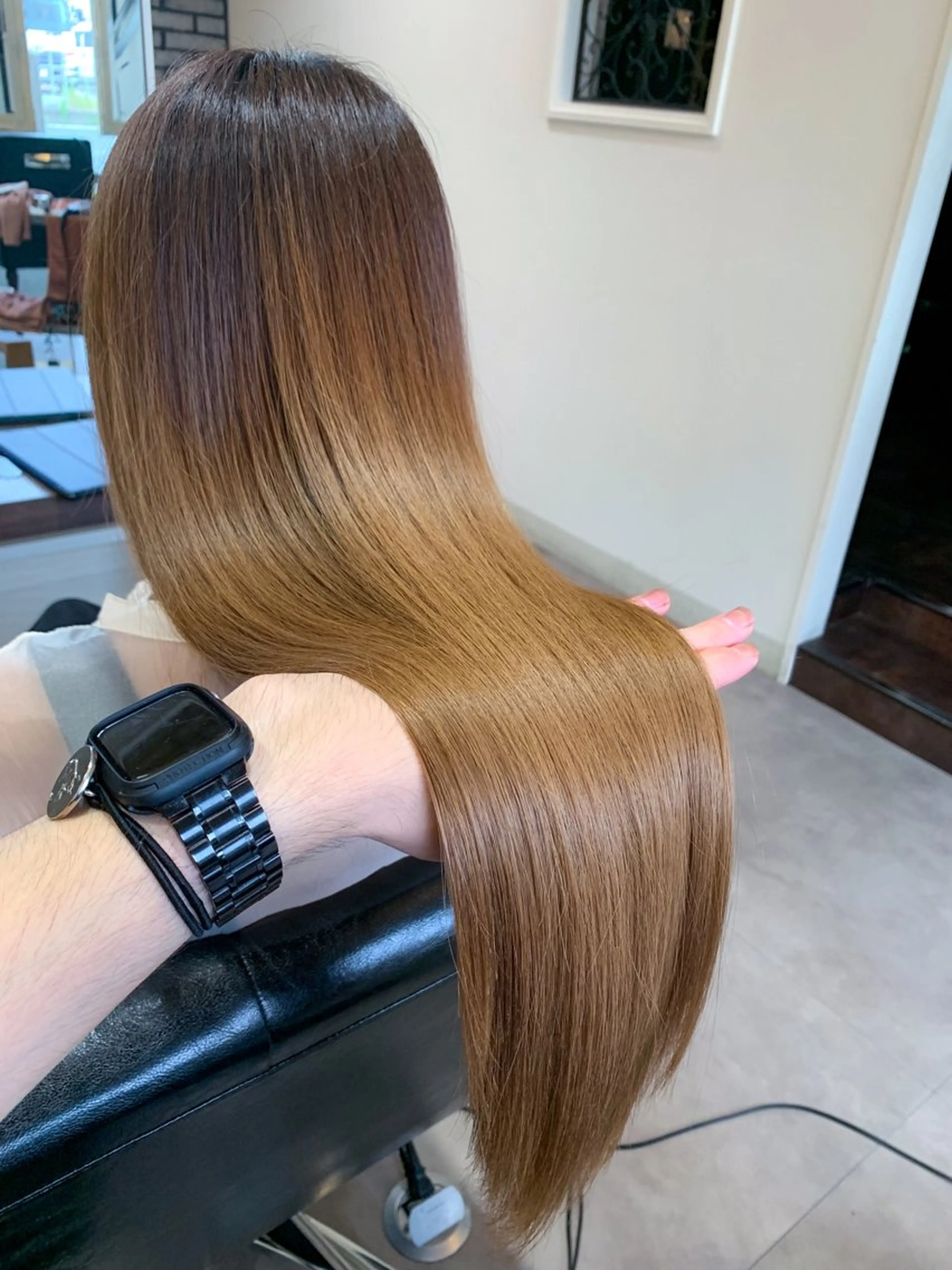 ロング ハイライト 髪質改善 韓国風ヘア 縮毛矯正 トリートメント カット 縮毛矯正 トリートメント Uni.所属・地毛風ストレート/ 髪質改善/榎本流行のヘアスタイル