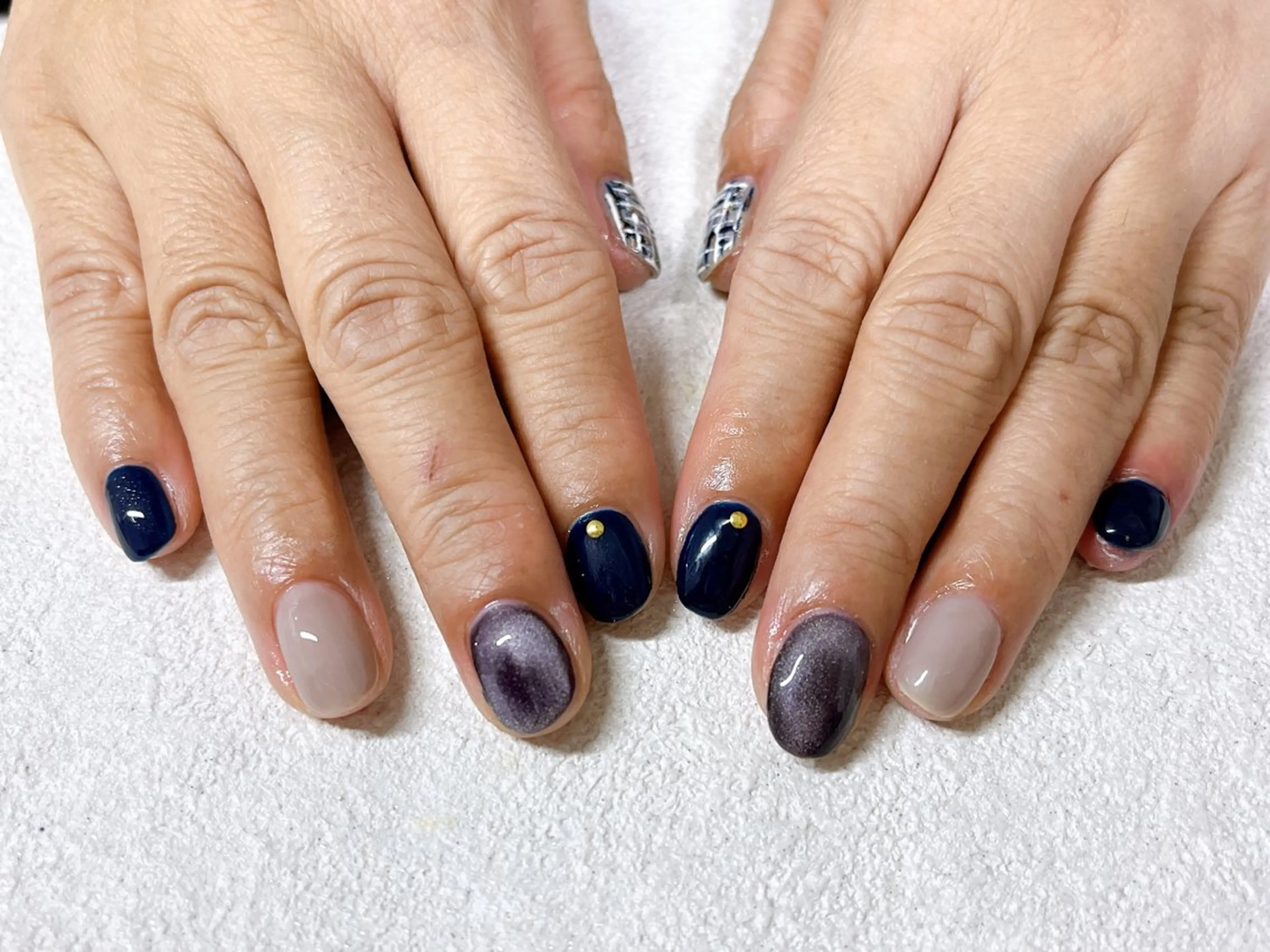 ネイル オーロラネイル フットネイル フレンチネイル ジェルネイル 韓国ネイル ハンドネイル Mogu nail 二子玉川のネイルデザイン