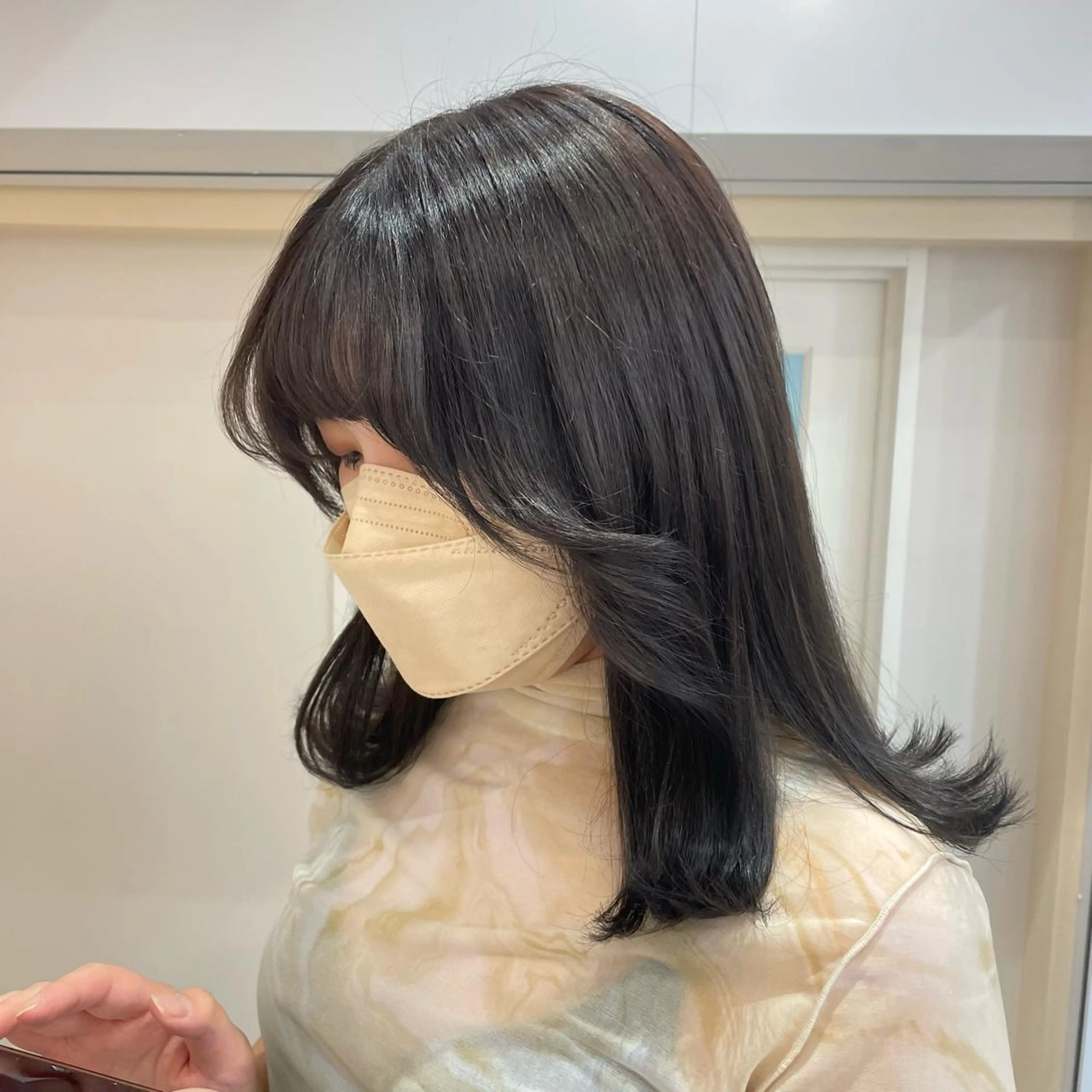 ミディアム トリートメント カット ヘアカラー トリートメント ヘッドスパ マホ/日吉/髪質改善 /レイヤー/ガーリーのヘアスタイル