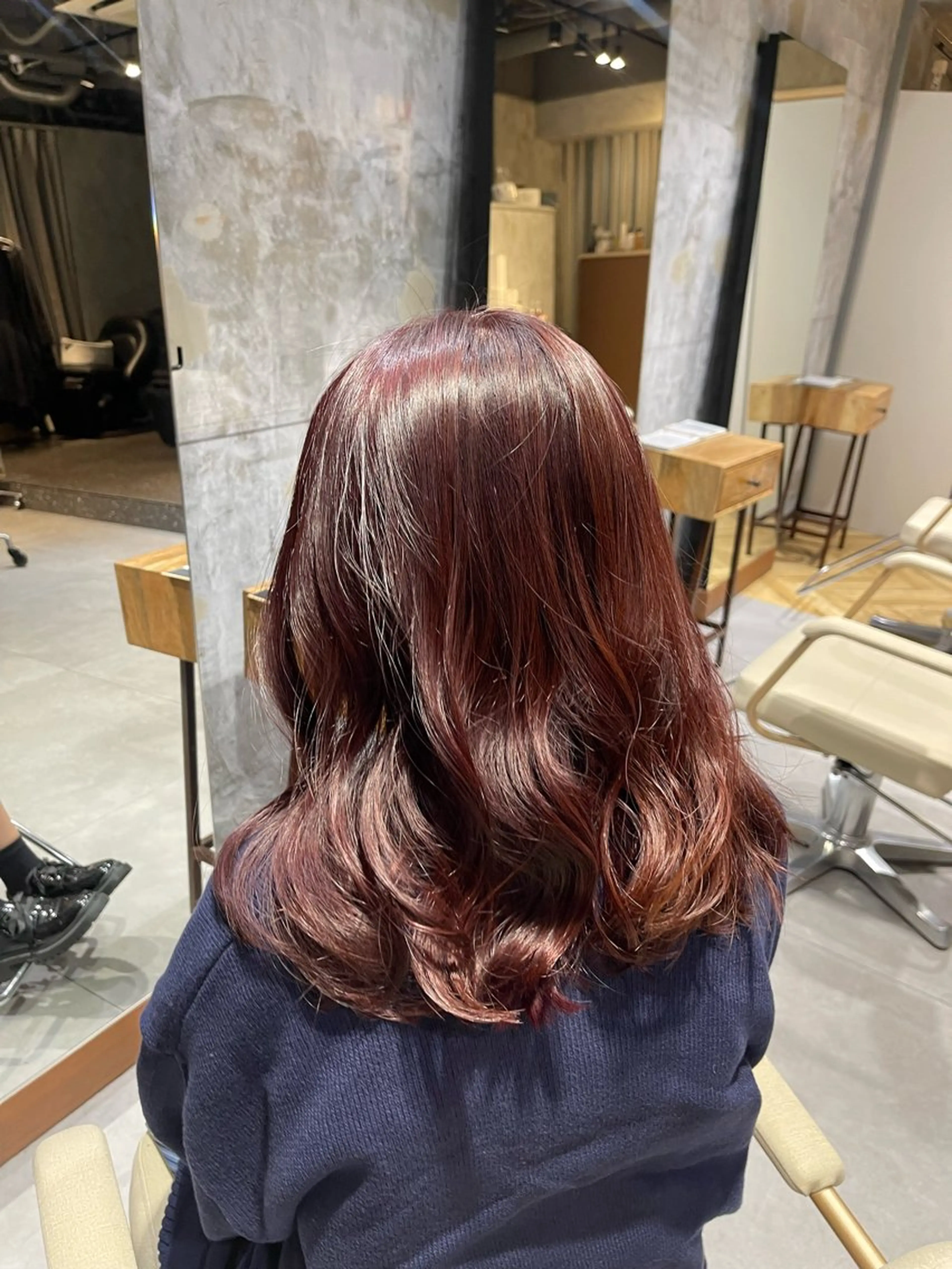 セミロング カラー ヘアアレンジ esse所属・阪倉 美玲のヘアスタイル
