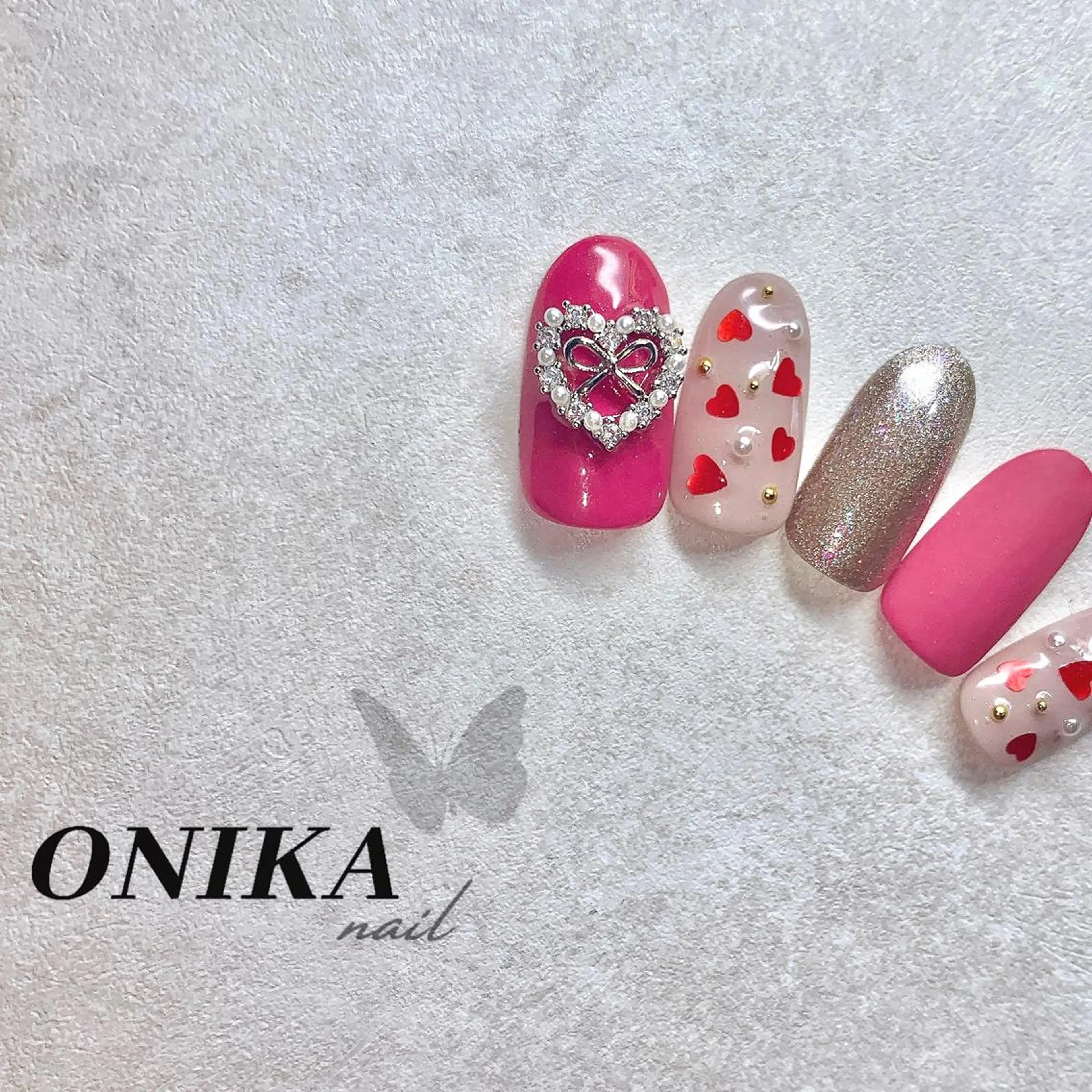 ネイル バレンタイン ONIKA Nail 青山通り店所属・ONIKAnail 青山通り店のネイルデザイン