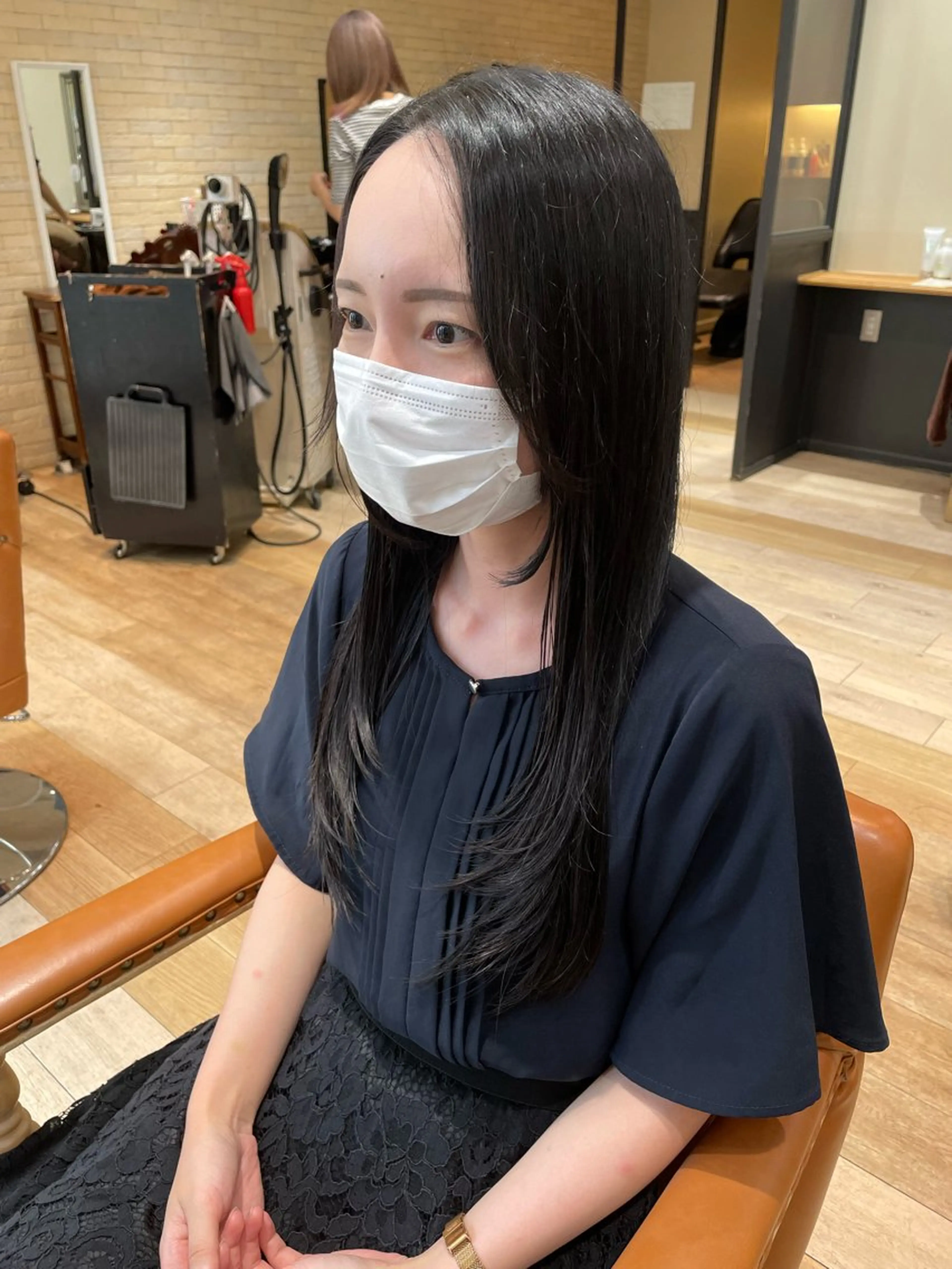 ロング レイヤーカット 亀川蓮 Agu hairのヘアスタイル