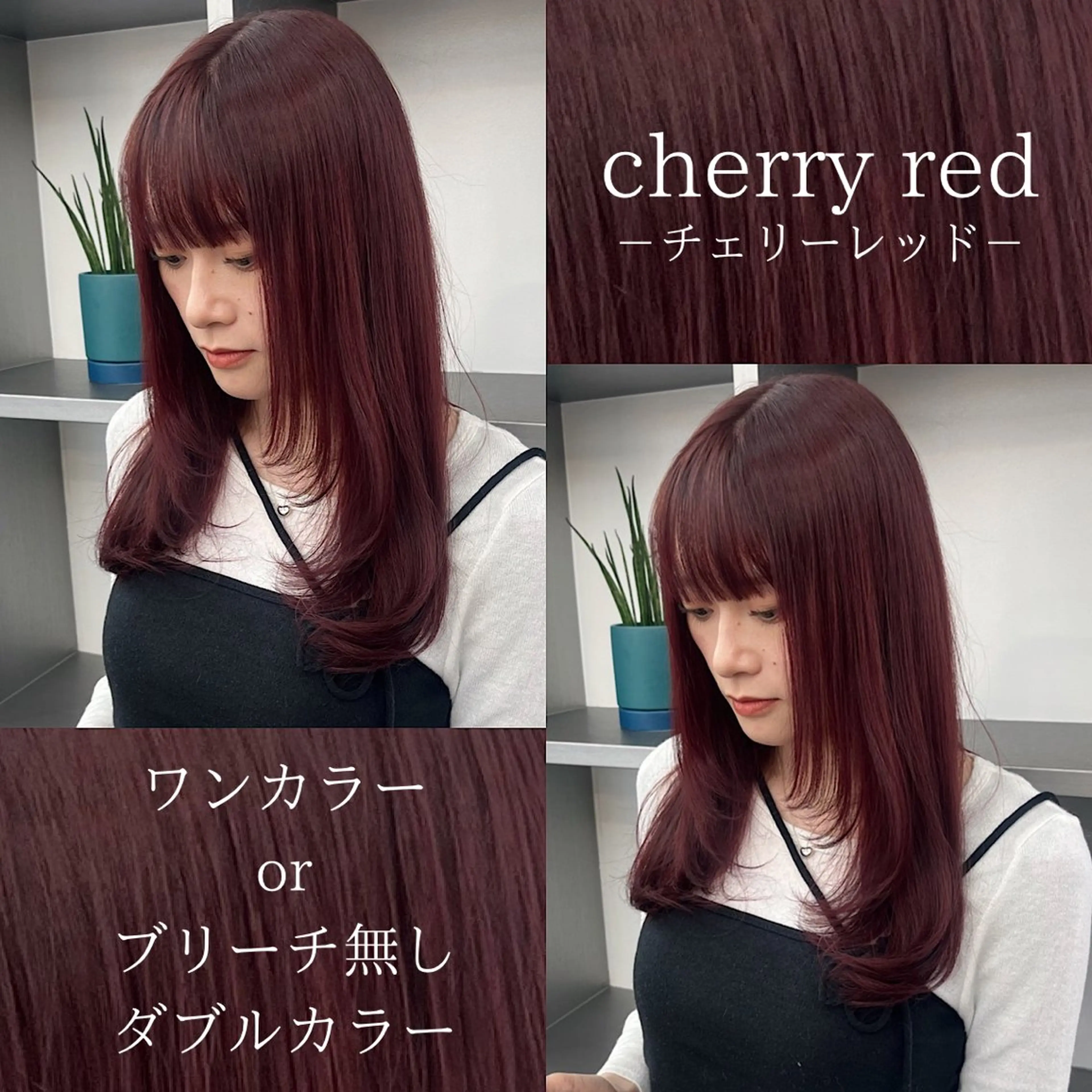 セミロング カラー レッドカラー カット ヘアカラー 🍒暖色✖️レイヤー ／Haruna🍒のヘアスタイル