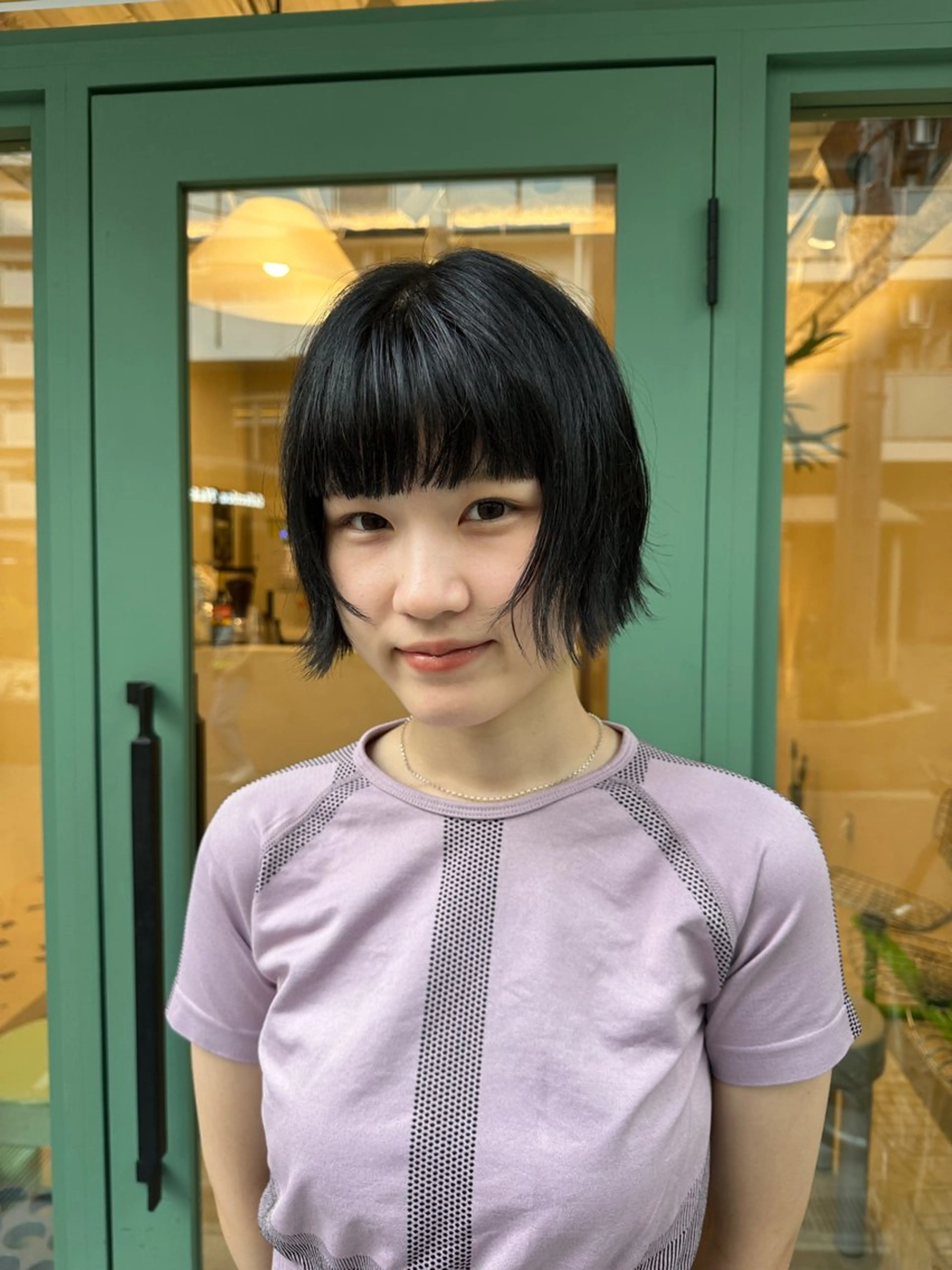 ショート ヘアアレンジ ボブ 韓国風ヘア SALOWIN  梅田茶屋町店所属・梅田/ベージュカラー /ブリーチカラーのヘアスタイル