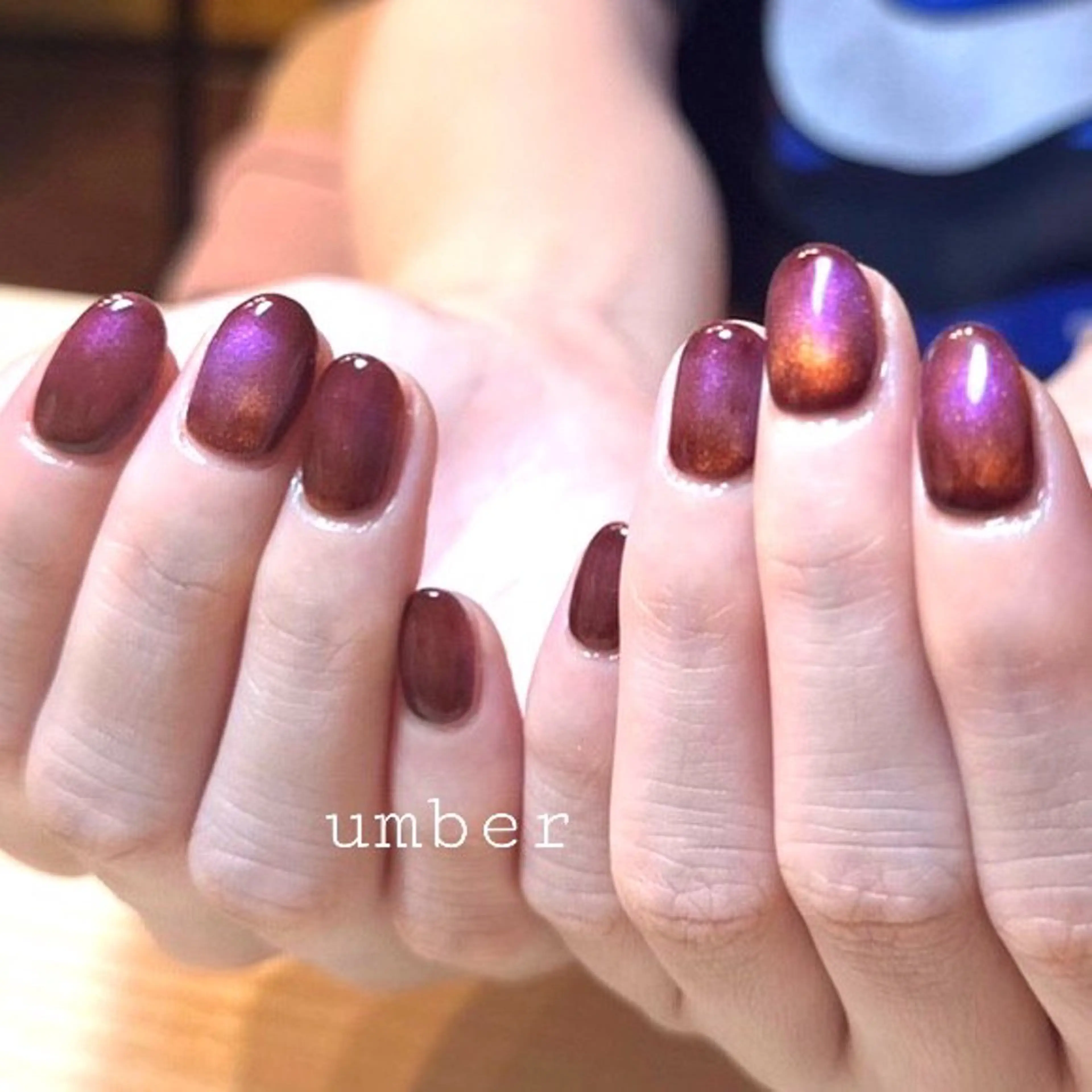 ネイル マグネットネイル umber 三茶1分のネイルデザイン