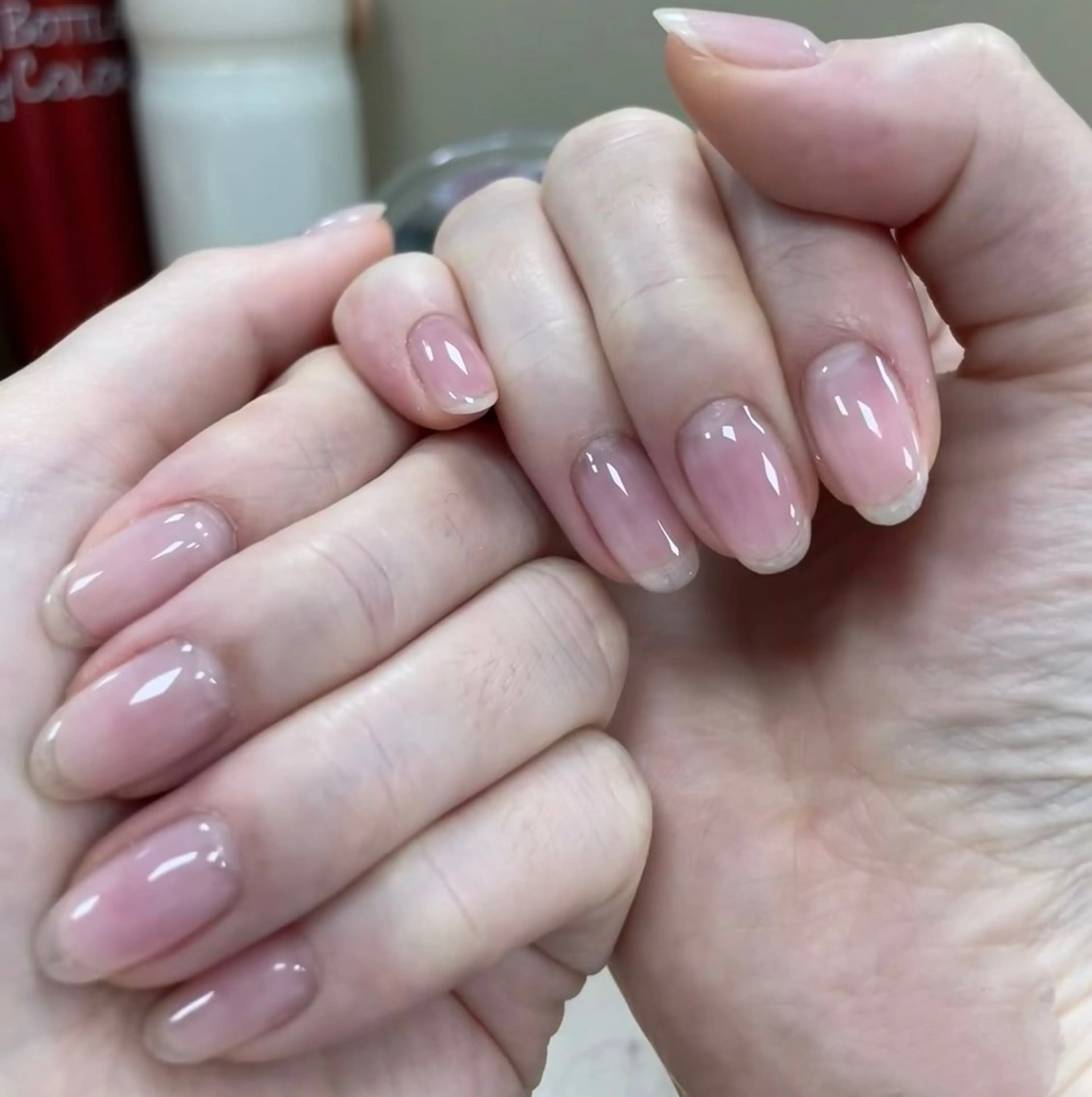 ネイル クリアネイル 韓国ネイル 春ネイル ワンホンネイル 恵比寿 The Nailのネイルデザイン