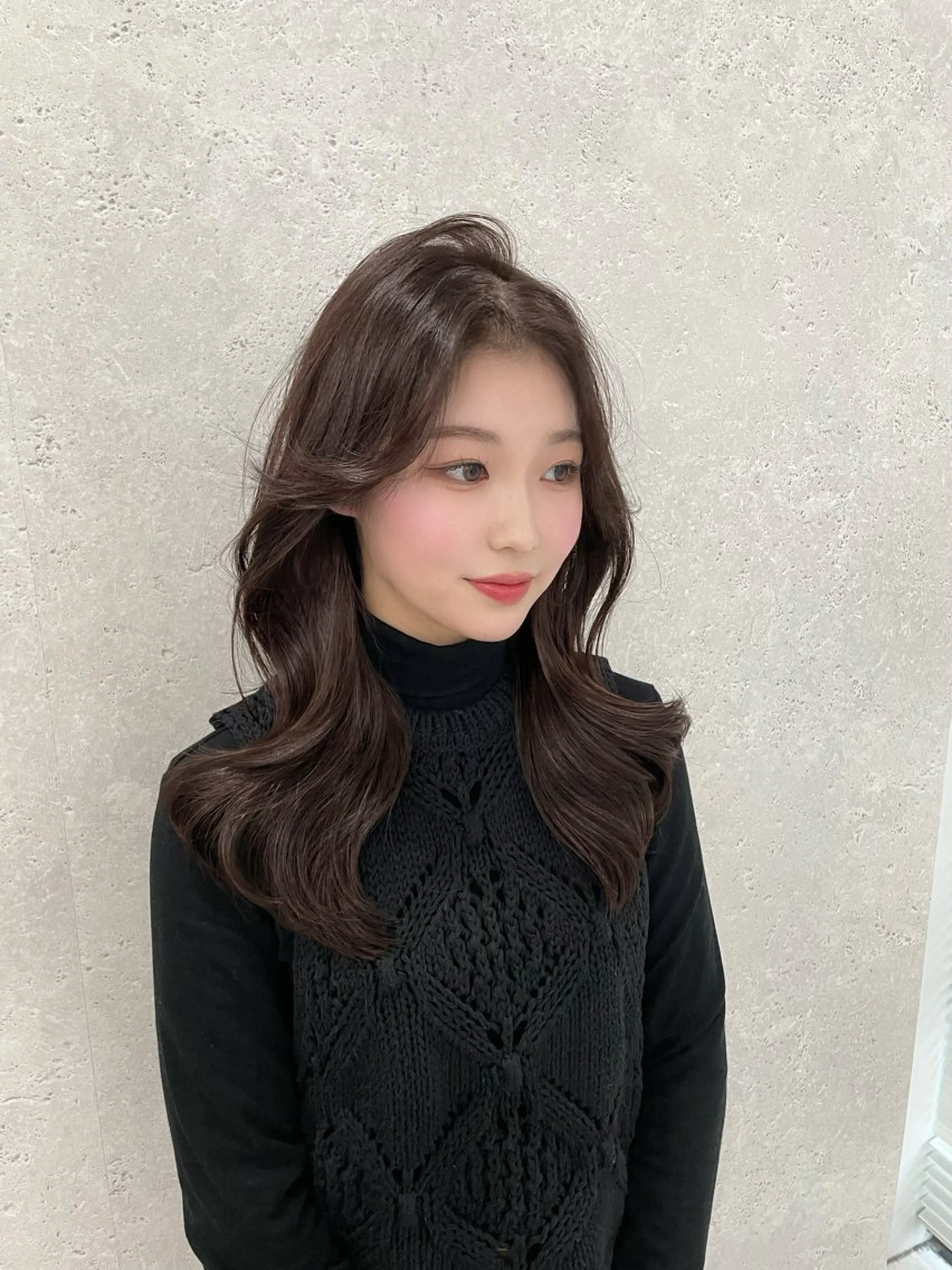 ロング カラー カット ヘアカラー ヘアセット 🤎大人かわいい🤎 韓国レイヤー🤎力丸のヘアスタイル