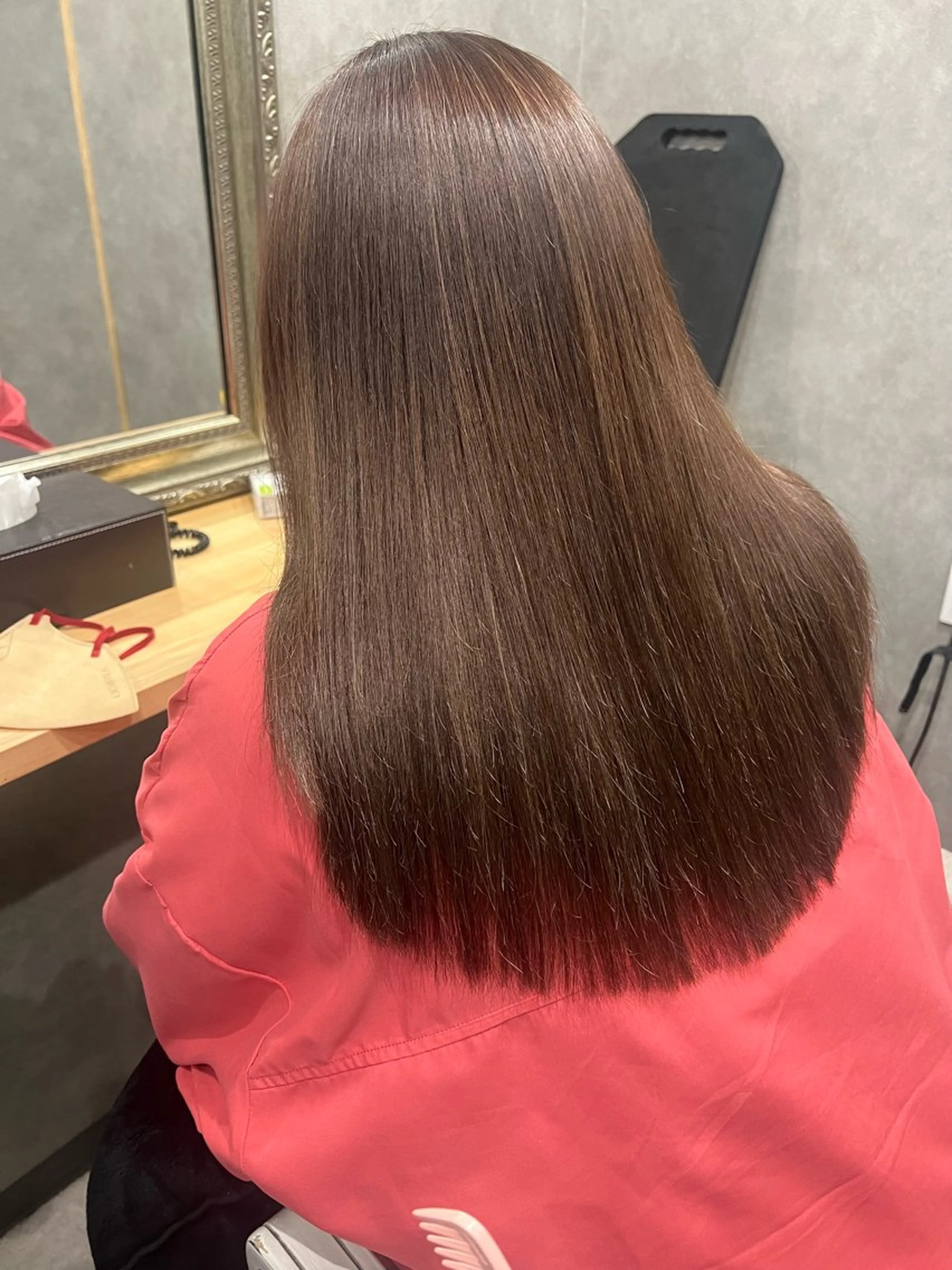 ロング カラー ブリーチ ブラウンカラー オリーブブラウン トリートメント ヘアカラー トリートメント 🎀🕊RION 🩰のヘアスタイル