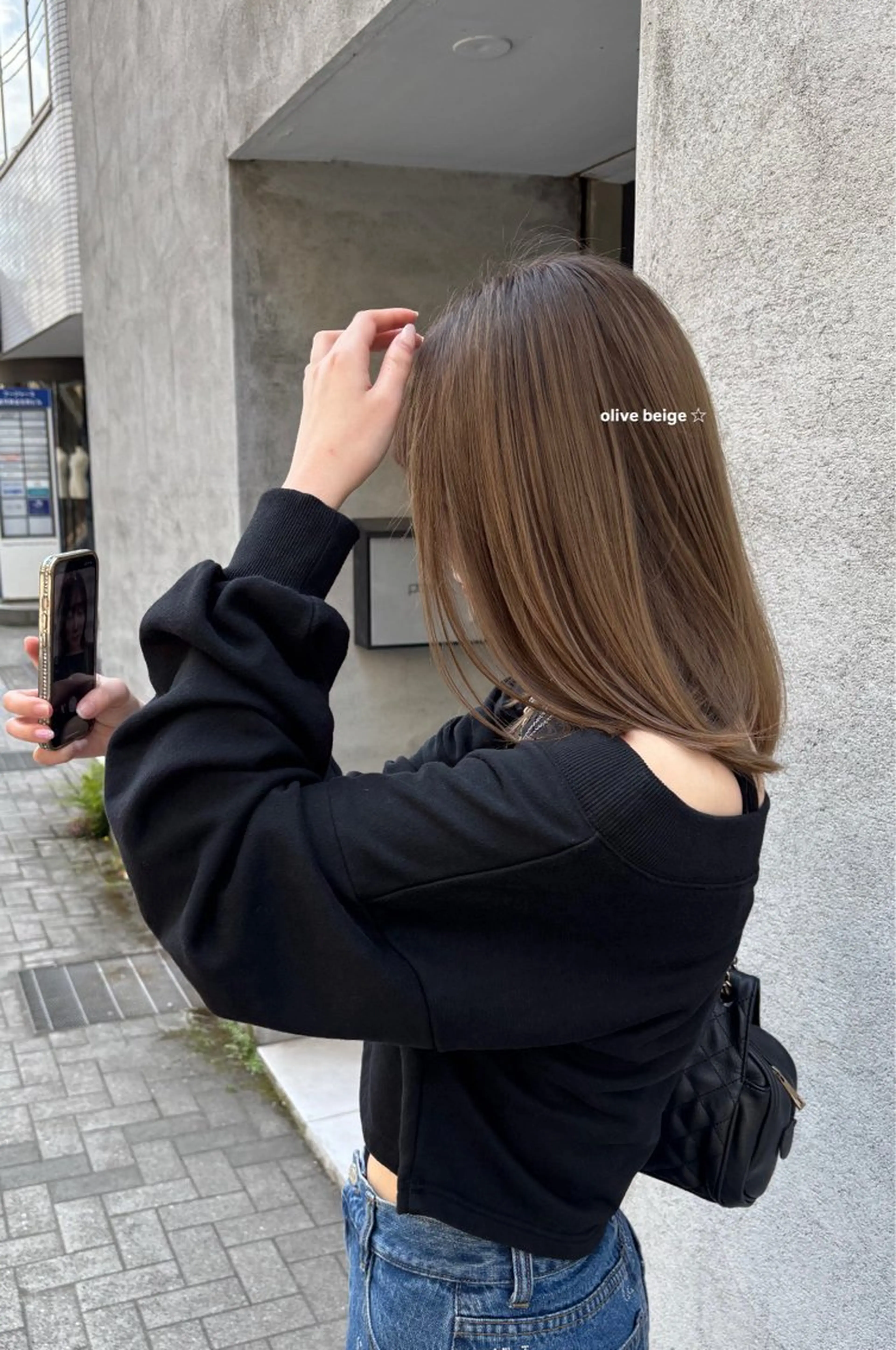 セミロング カラー ベージュカラー オリーブベージュ Suite 夢 空 🌼✨のヘアスタイル