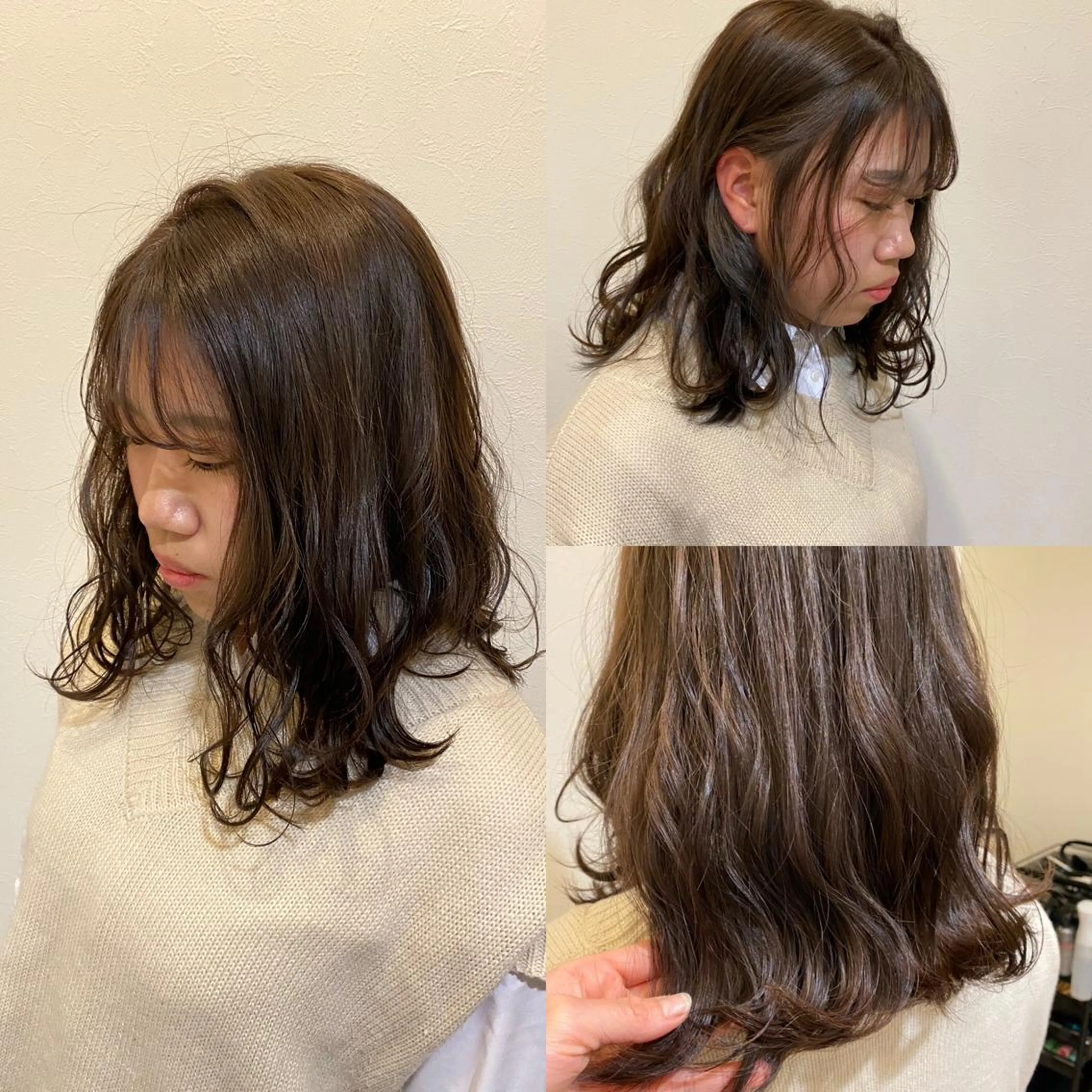 セミロング 外ハネヘア 伊藤 康乃のヘアスタイル