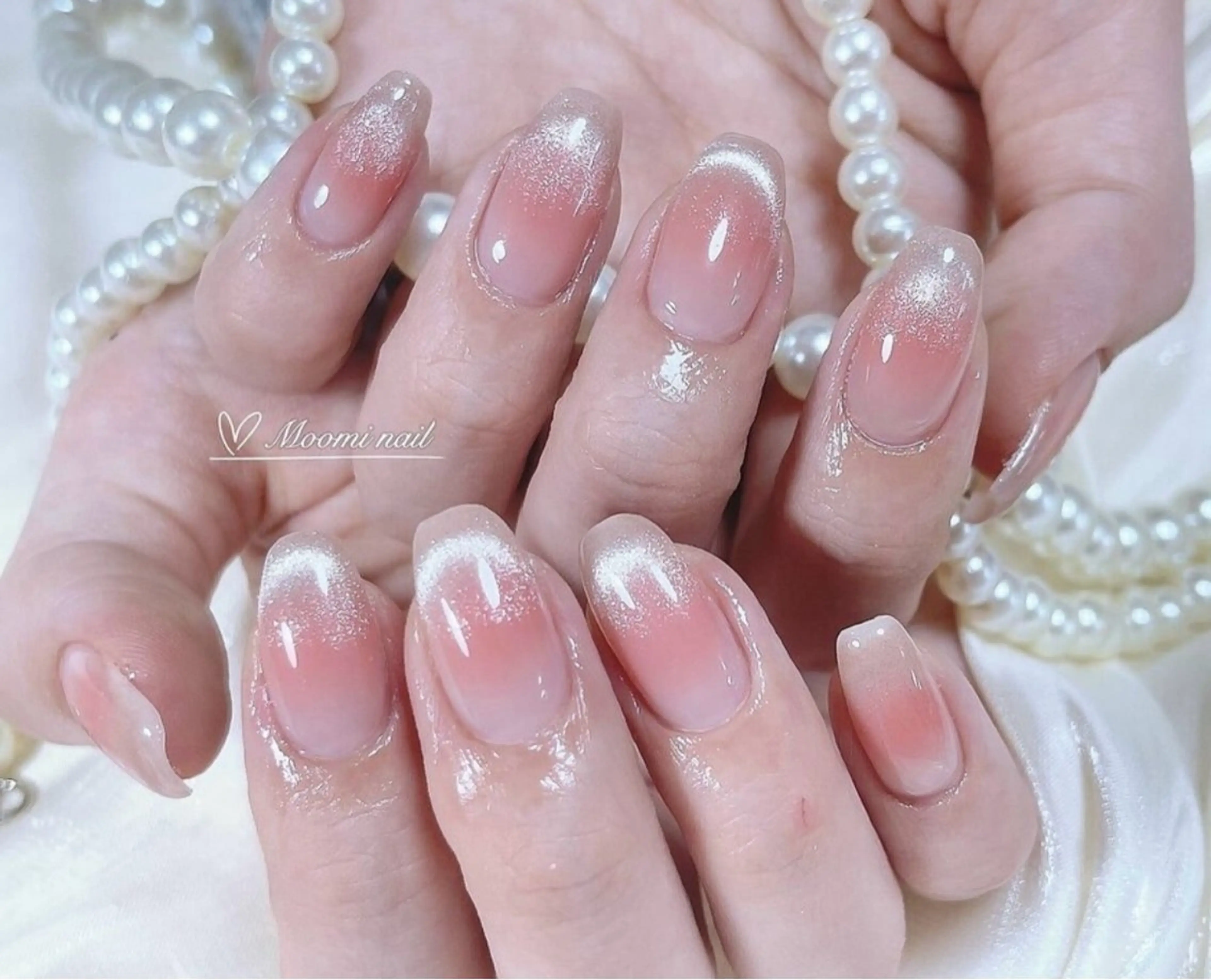 (Hand)★大人気♪［チークネイル+マグネットフレンチ］★の写真