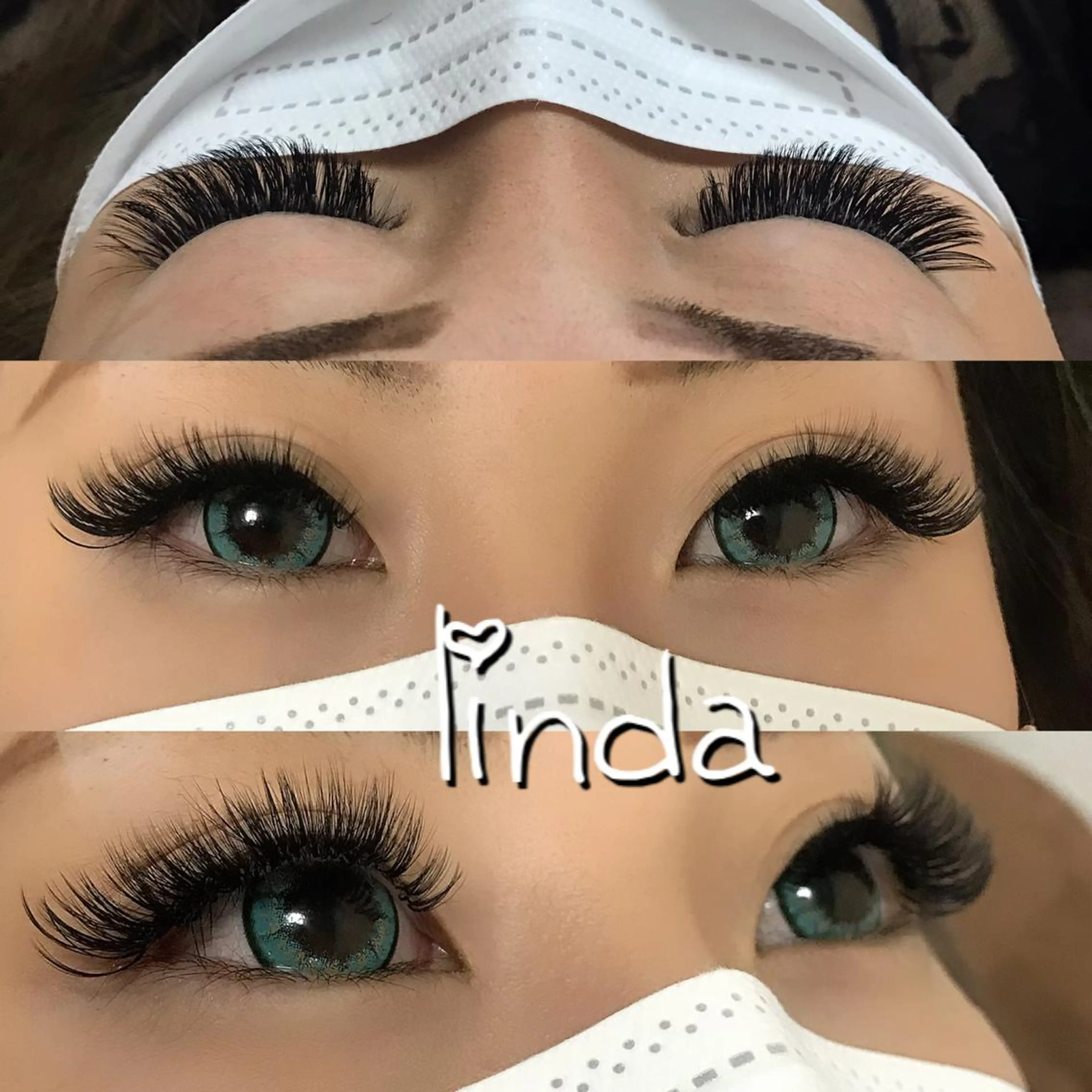 マツエク・マツパ 付け放題 目尻長め ボリュームラッシュ linda lashesのマツエク・マツパデザイン