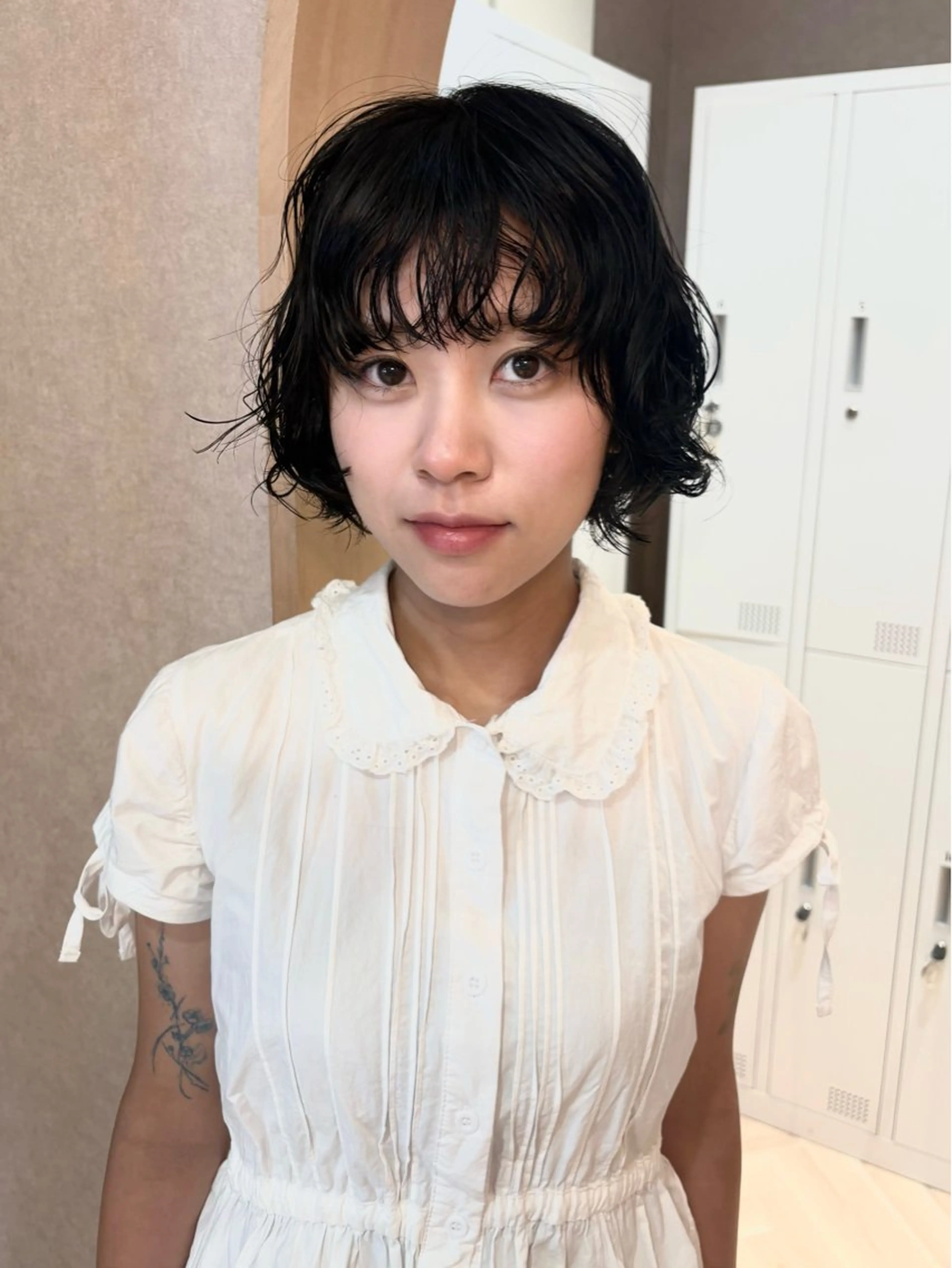 パーマ レイヤー/透明感 /ベージュ/りほ🤍のヘアスタイル
