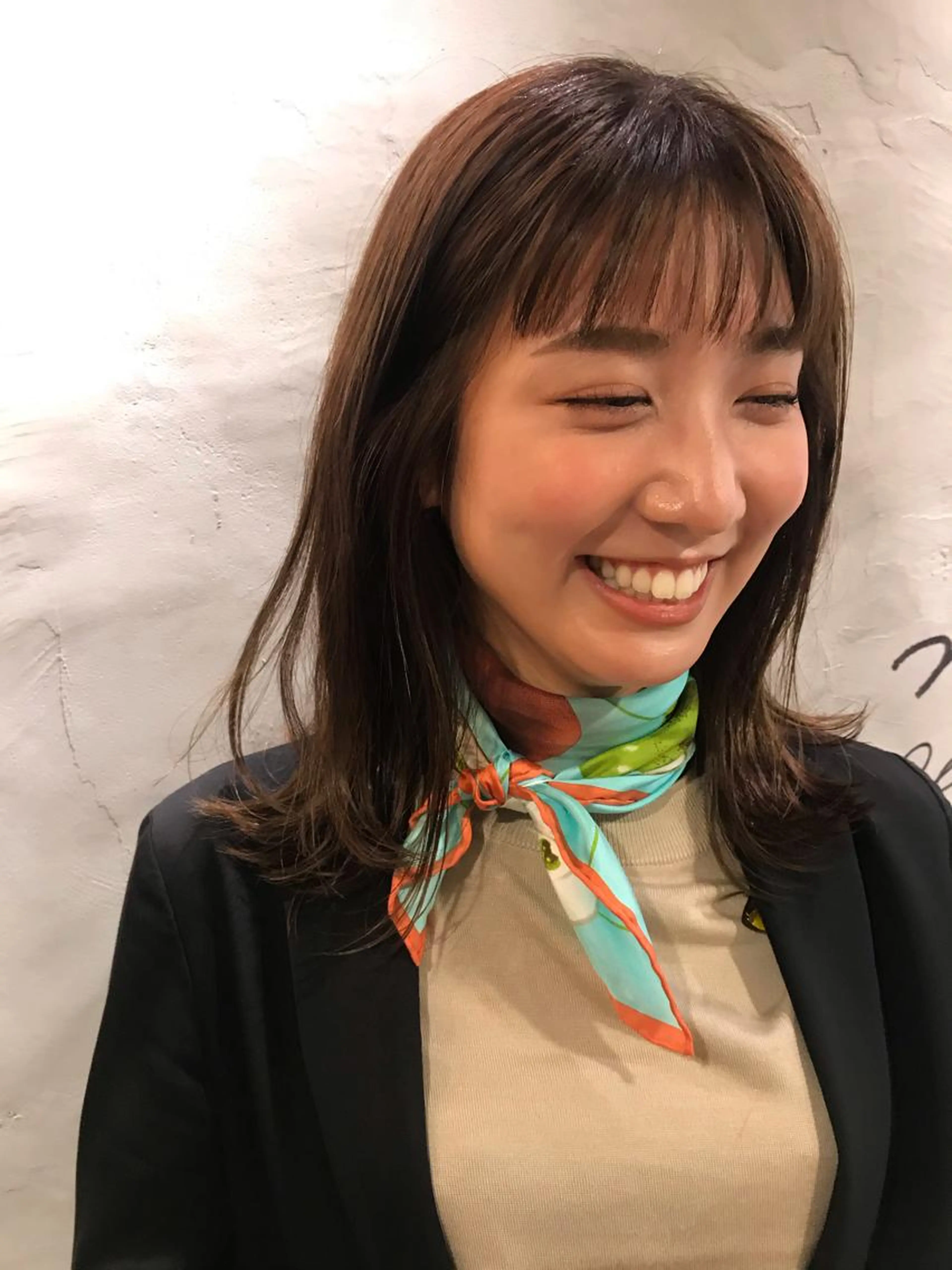 前髪カット　カラー　oggi ottoライトトリートメントの写真