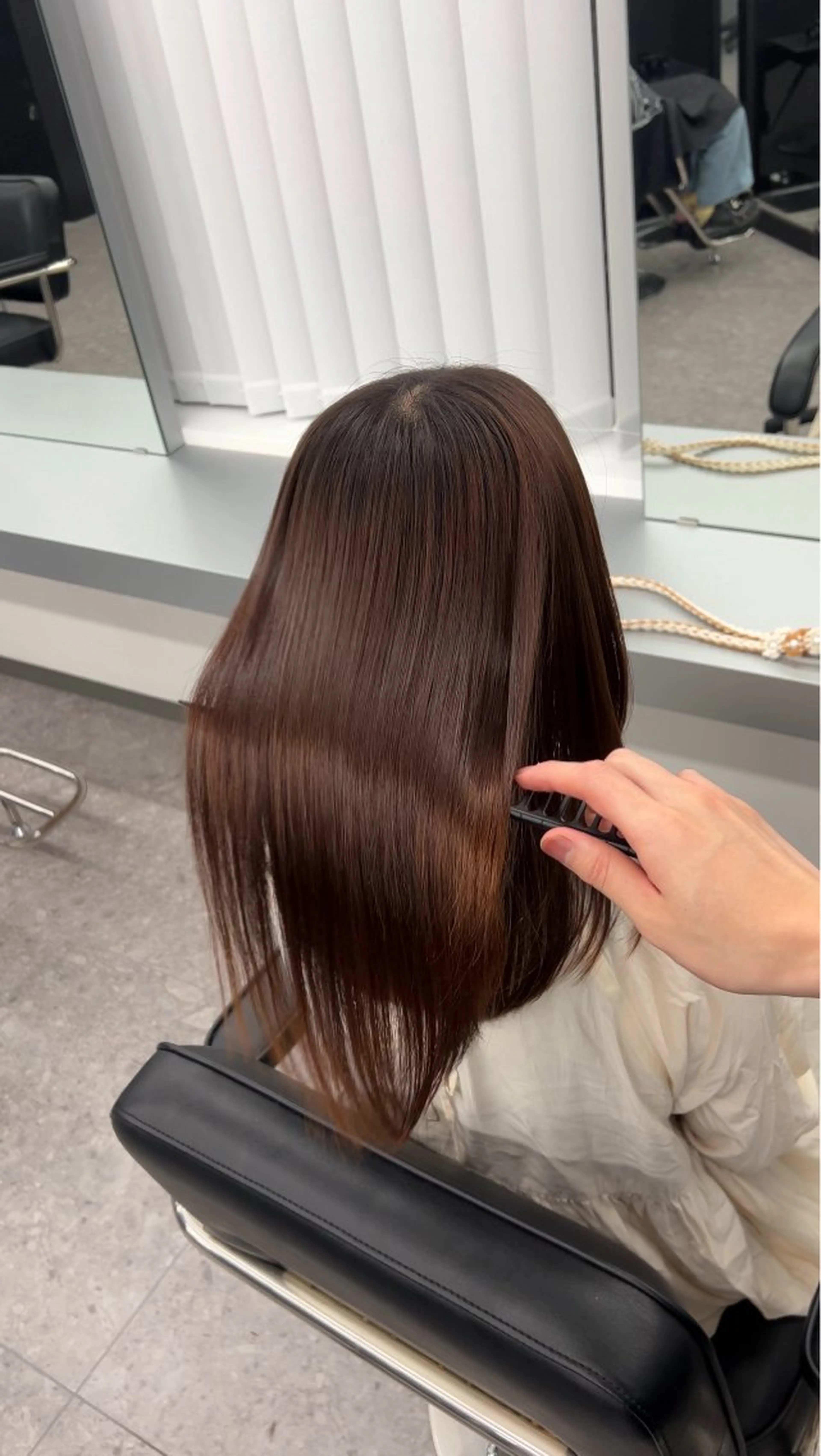 セミロング 髪質改善ストレート /髪質改善/中内寛太のヘアスタイル
