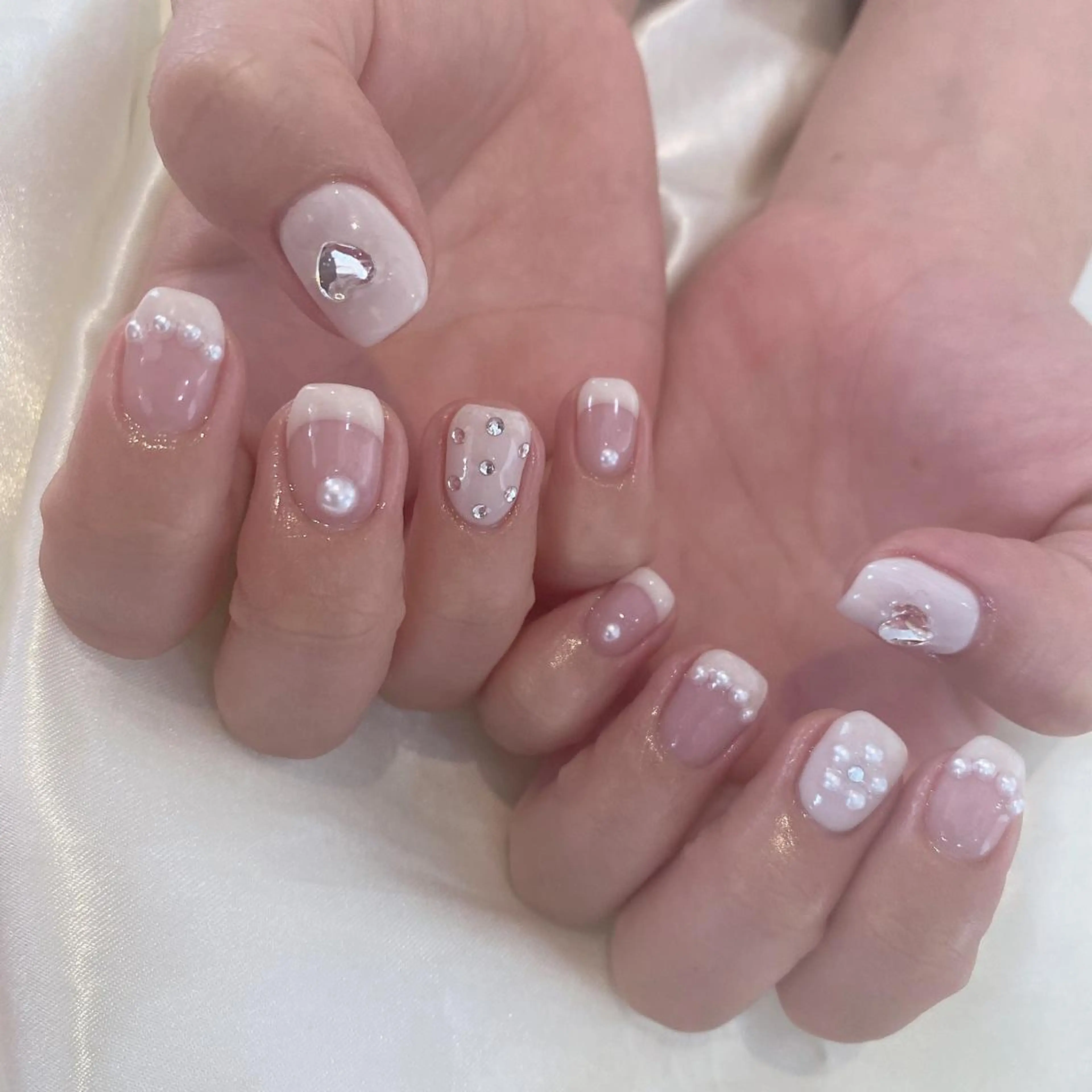 ネイル ハンドネイル ♡ガーリーネイル♡ あかぎしおりのネイルデザイン