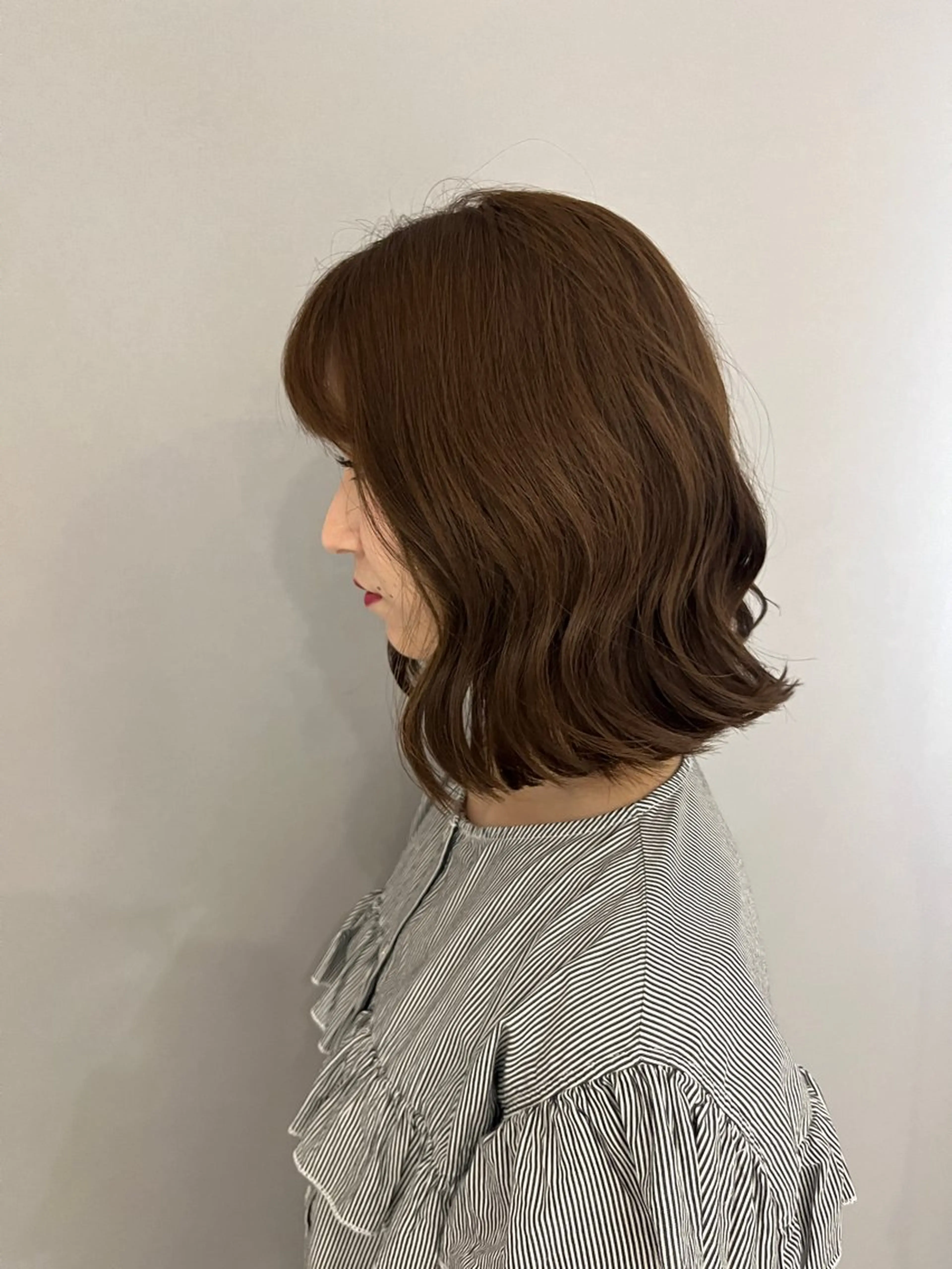 ミディアム カラー ヘアカラー トリートメント 坂本 理輝のヘアスタイル