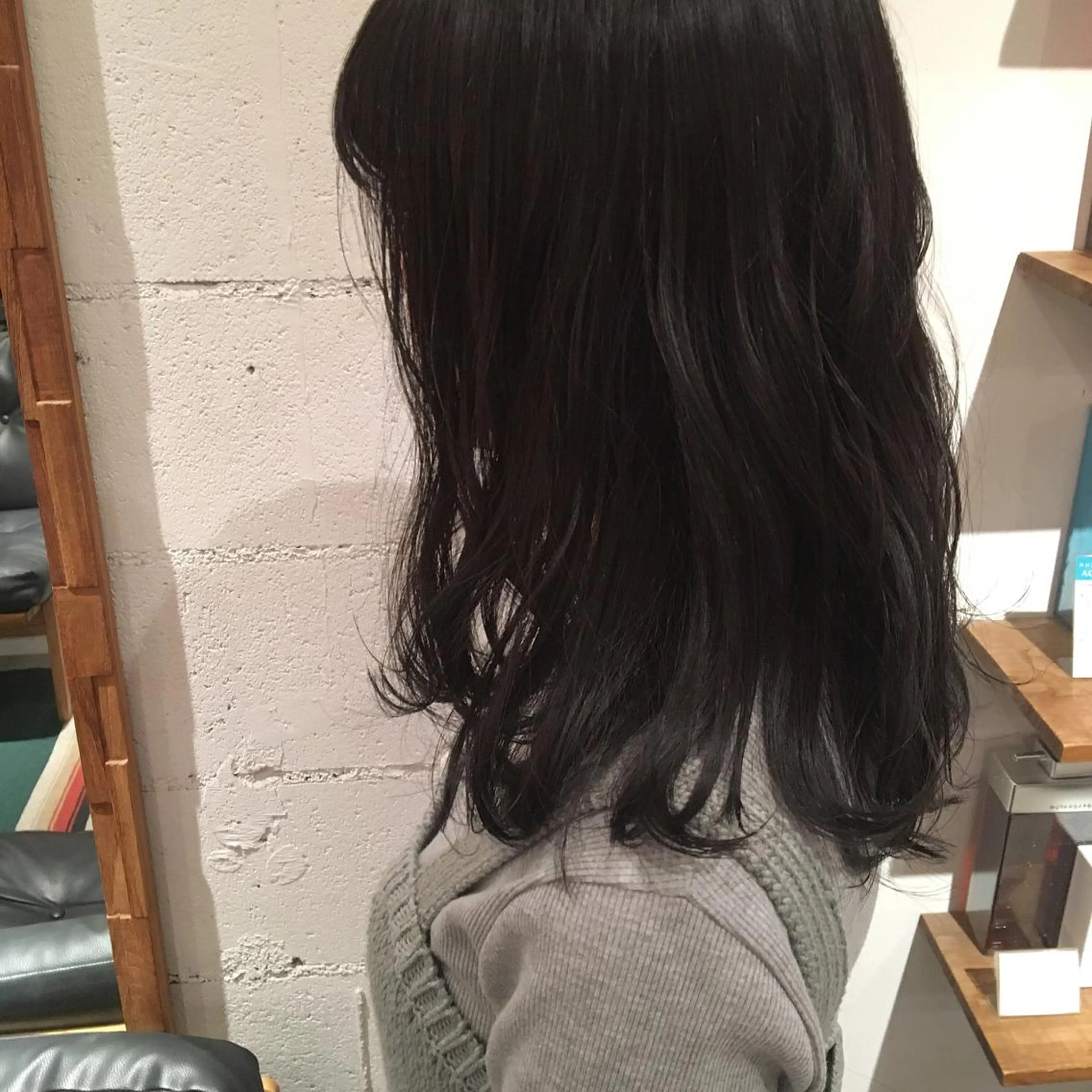 セミロング カラー アッシュ emme MIHO♡のヘアスタイル
