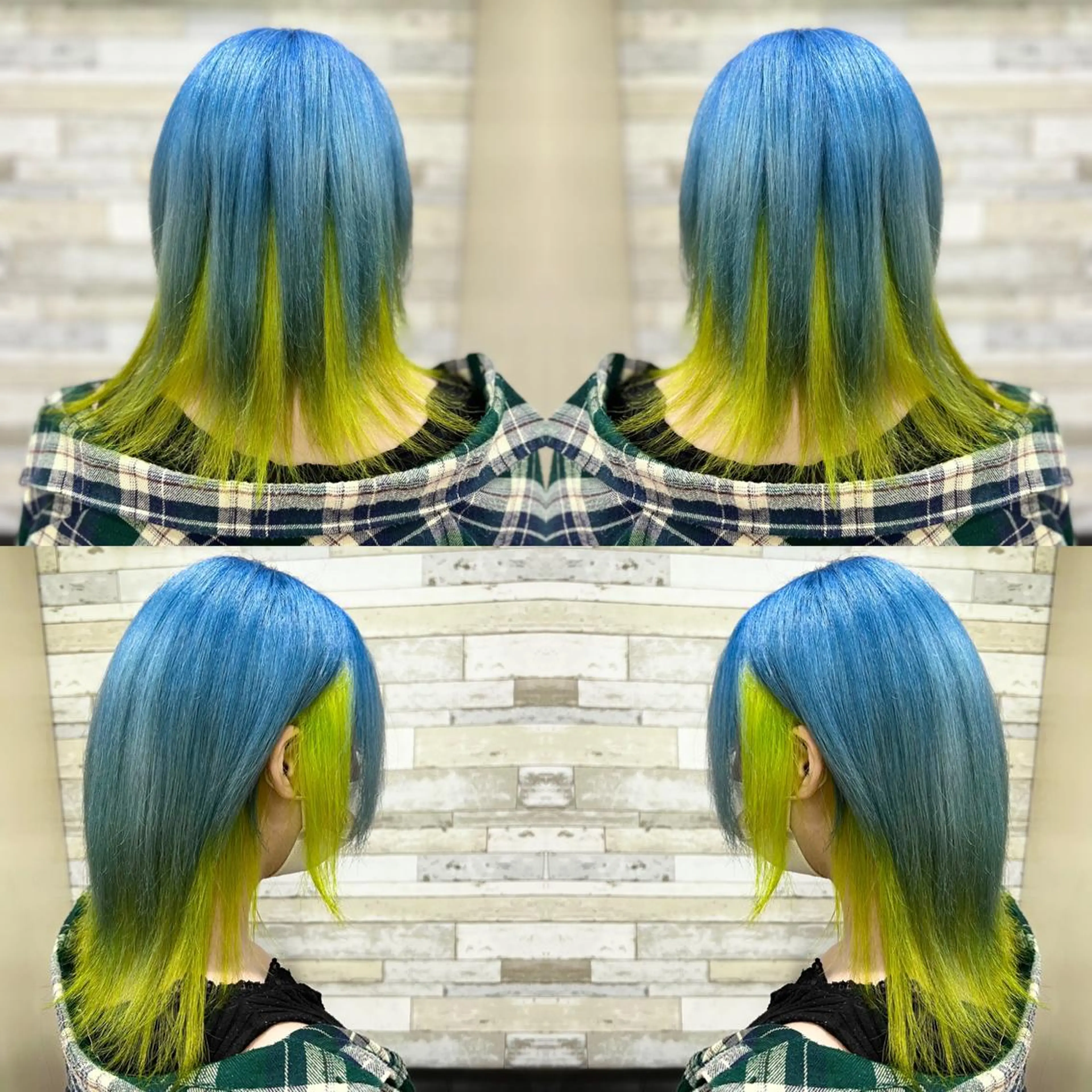 ミディアム カラー ヘアカラー トリートメント "PEPPU "所属・派手髪、透明感カラー ショートヘアShinのヘアスタイル