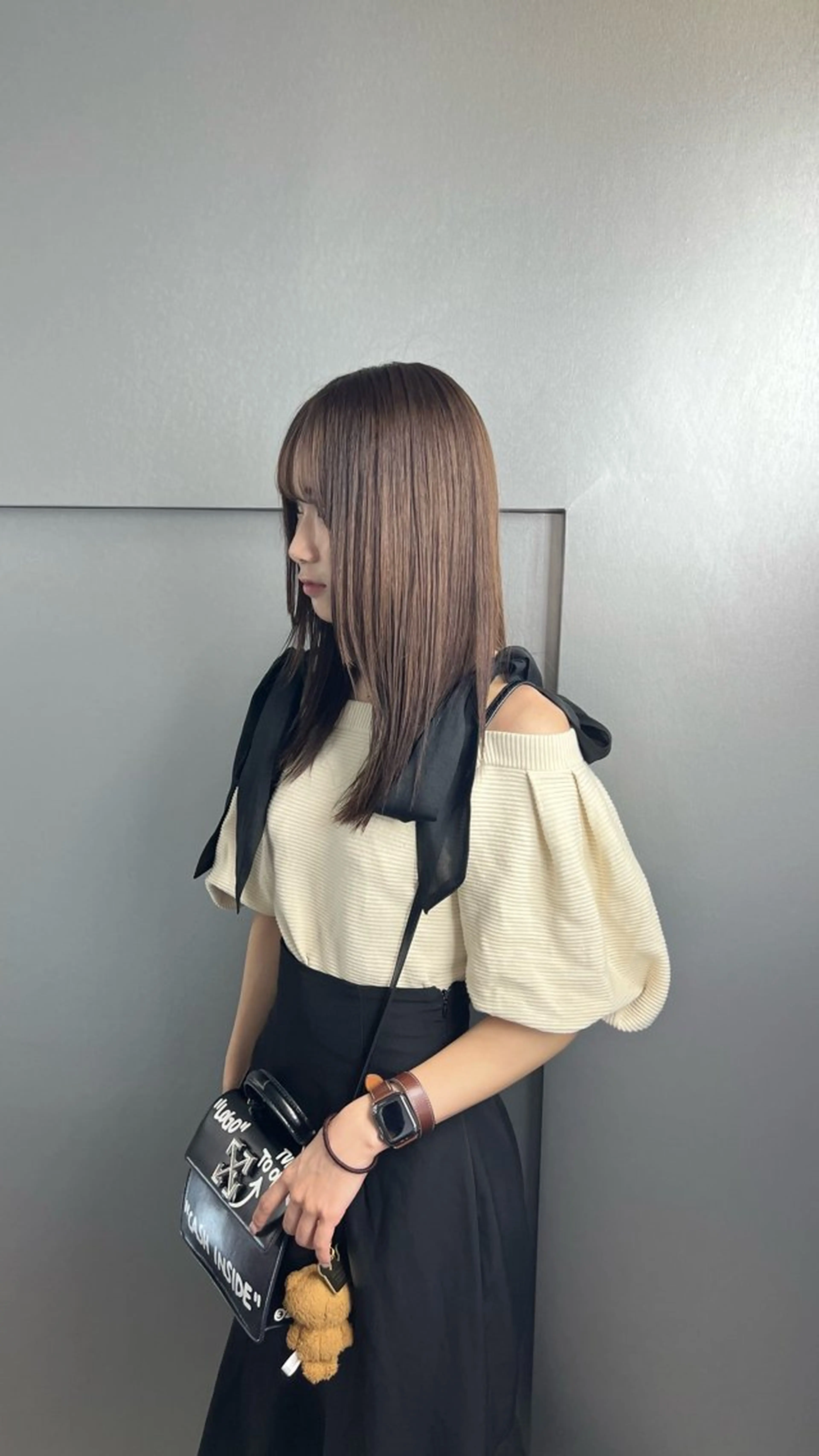 セミロング 髪質改善 ヘアカラー トリートメント ヘアセット 韓国風艶カラー 🇰🇷🩶/REIのヘアスタイル