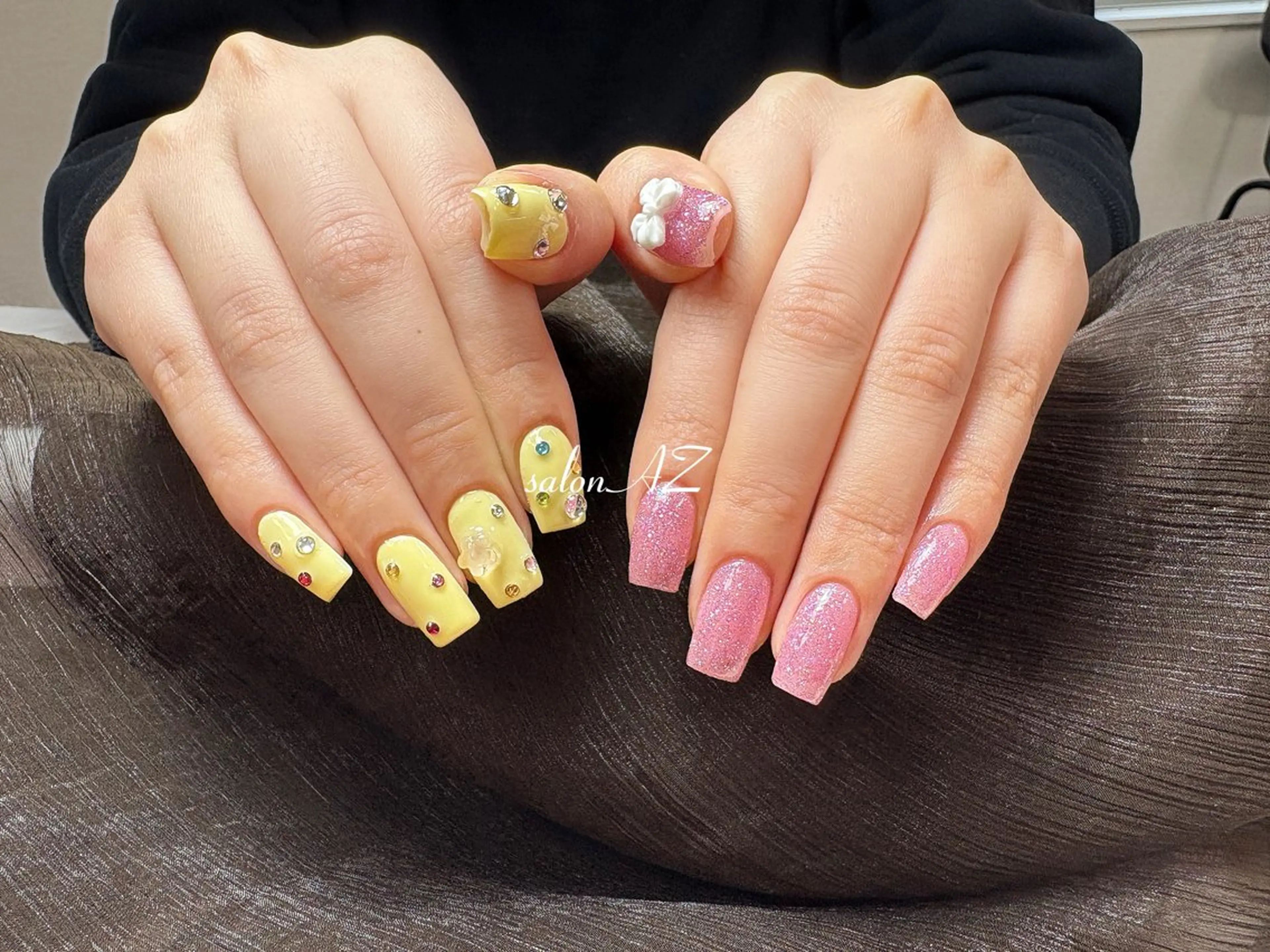 ネイル 長さ出し フットネイル フレンチネイル マグネットネイル ニュアンスネイル ハンドネイル salonAZ トップネイリストのネイルデザイン