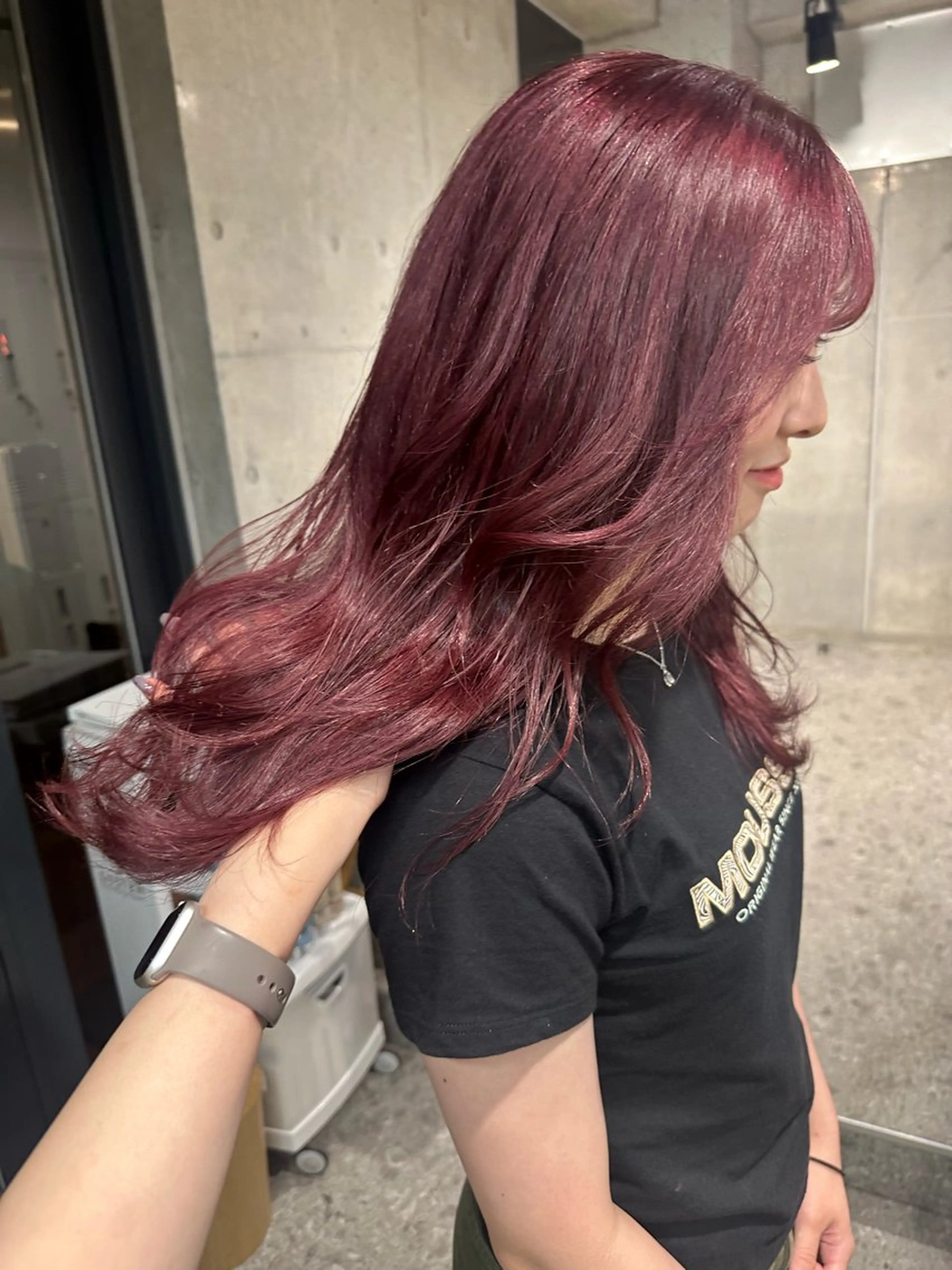 ミディアム ヘアカラー ︎🤍W color MIYU‎🤍のヘアスタイル
