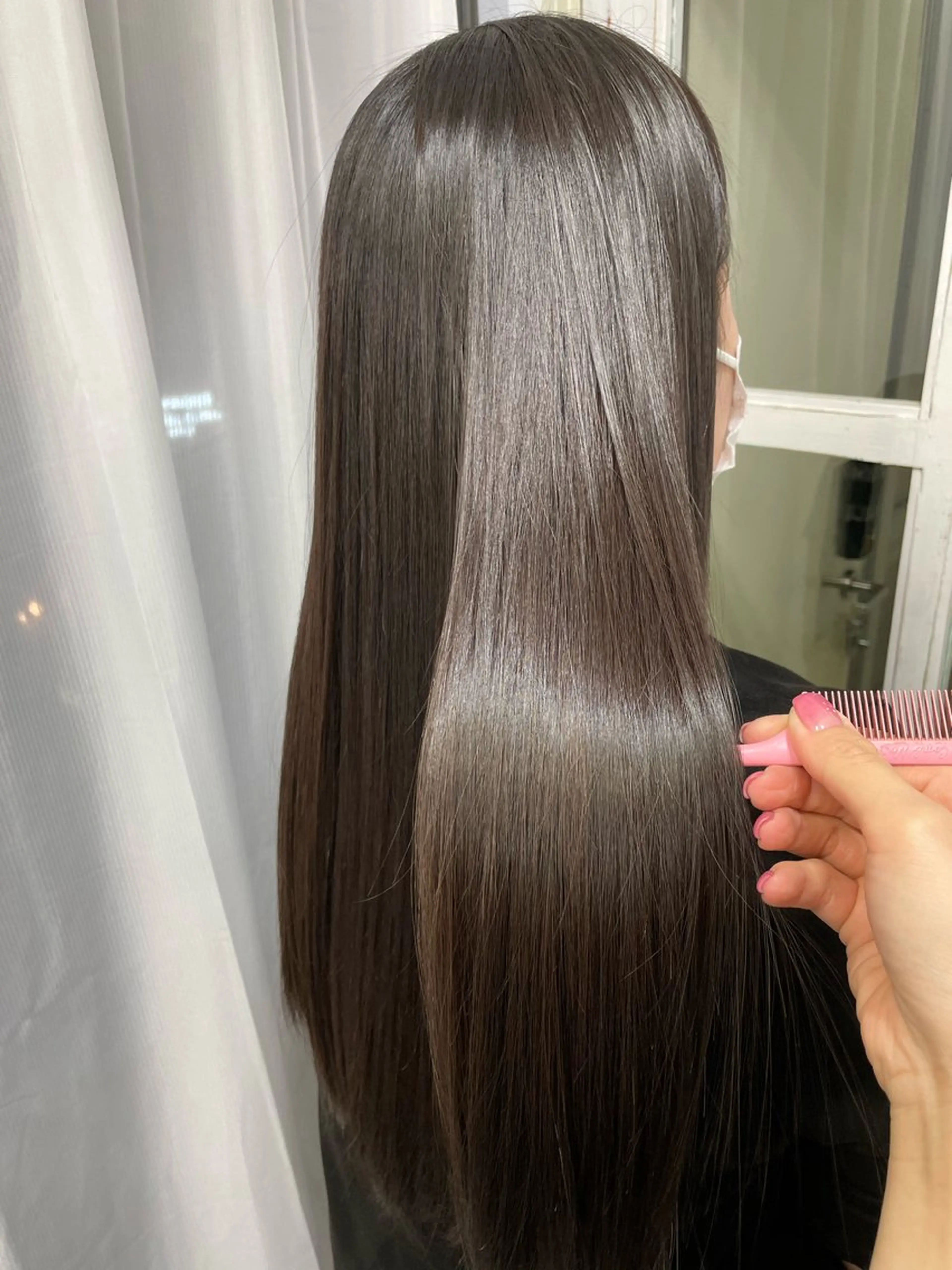 ロング カラー ヘアカラー トリートメント 韓国ヘア🤍髪質改善 🇰🇷AKANEのヘアスタイル