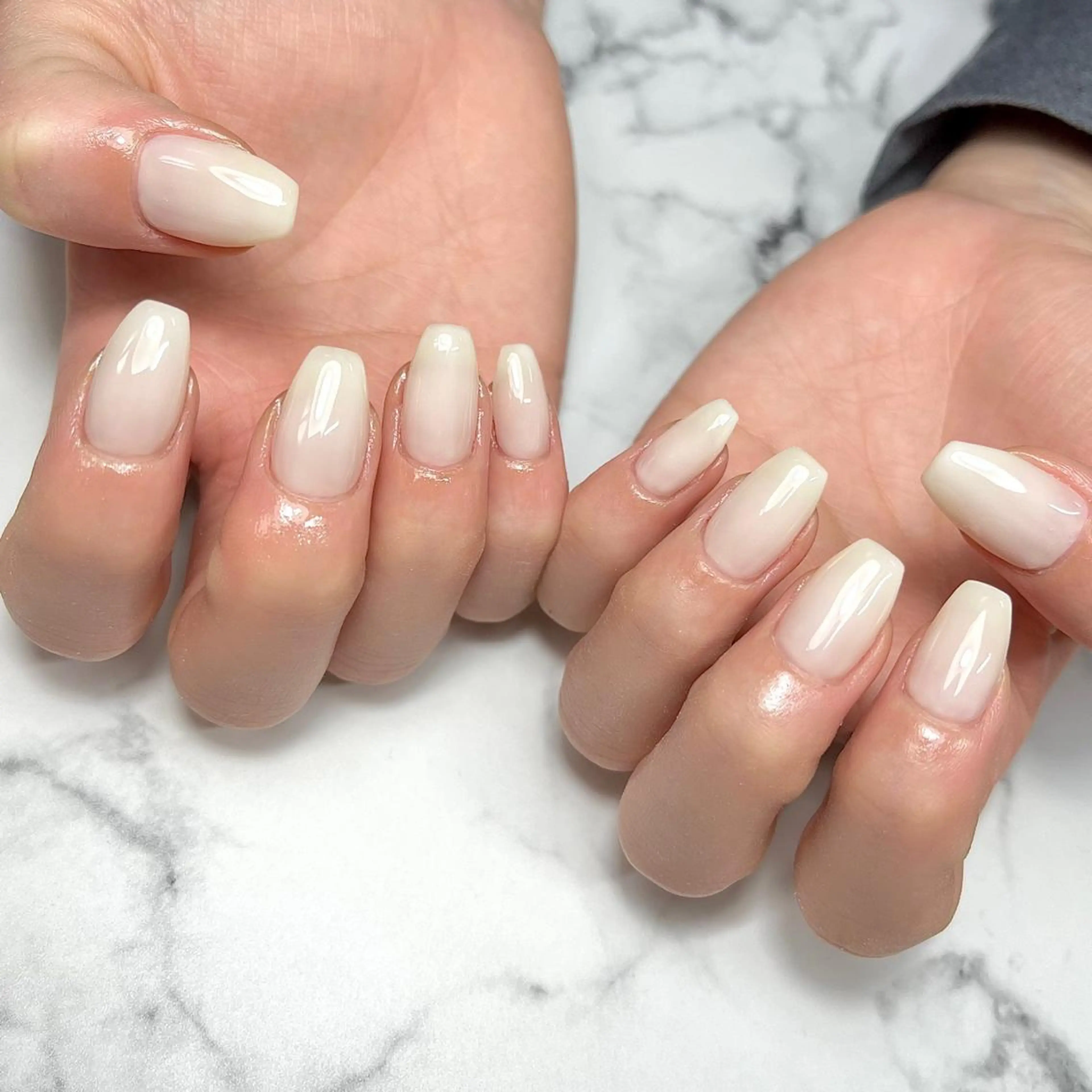 ネイル 持ち込み オフィスネイル ワンカラーネイル シンプルネイル スクエアネイル ハンドネイル NAIL NOWのネイルデザイン