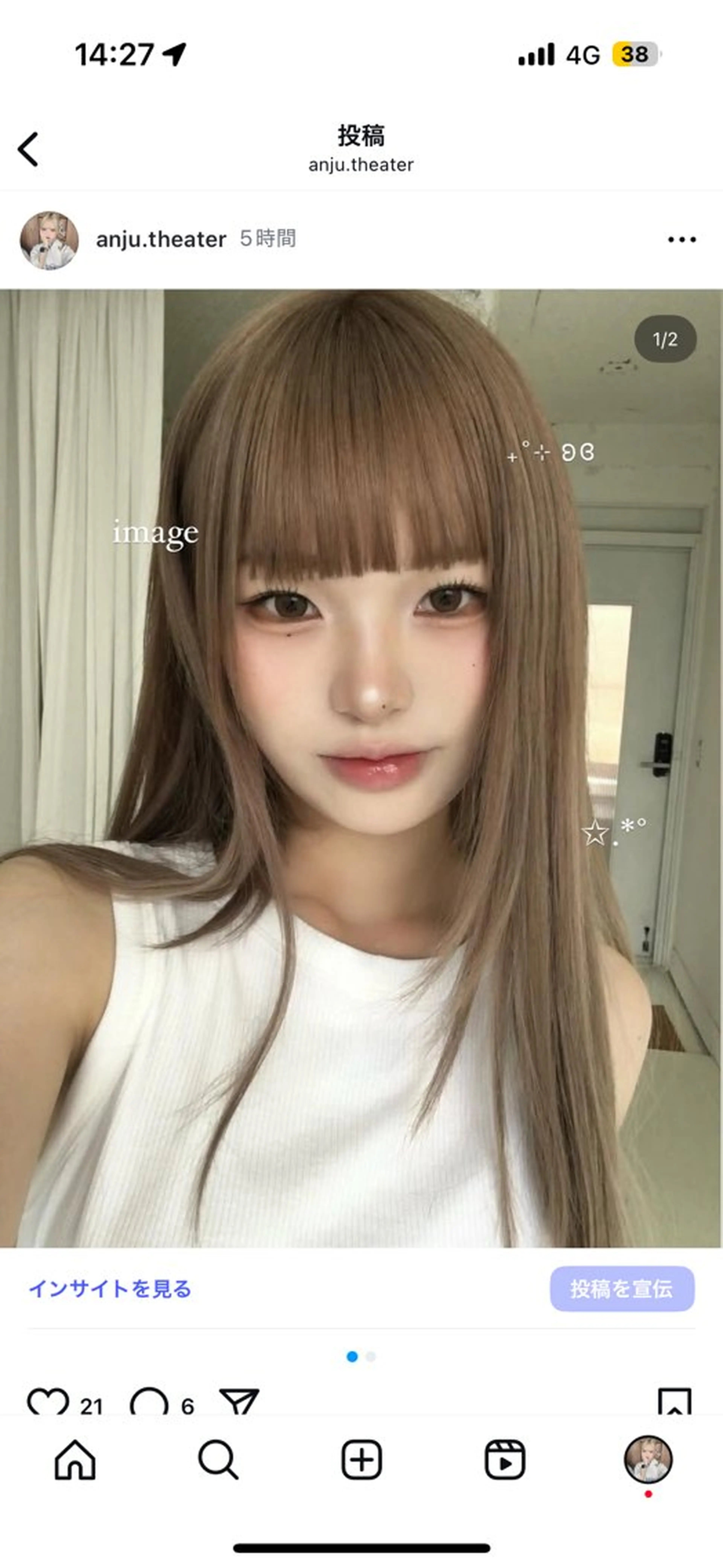 カラー 透ける透明感カラー 🩶anju🪽ྀིのヘアスタイル